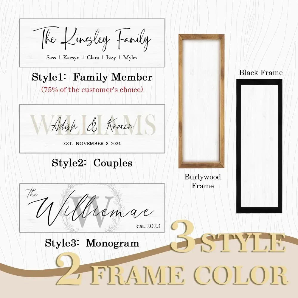 Wedding Gifts for Couples 2026, Custom Wood Wedding Sign for Newlywed, Bridal Shower Gift, Engagement Gift, Personalized Framed Last Name Sign with Established Date for Home - Unique Gift Market
