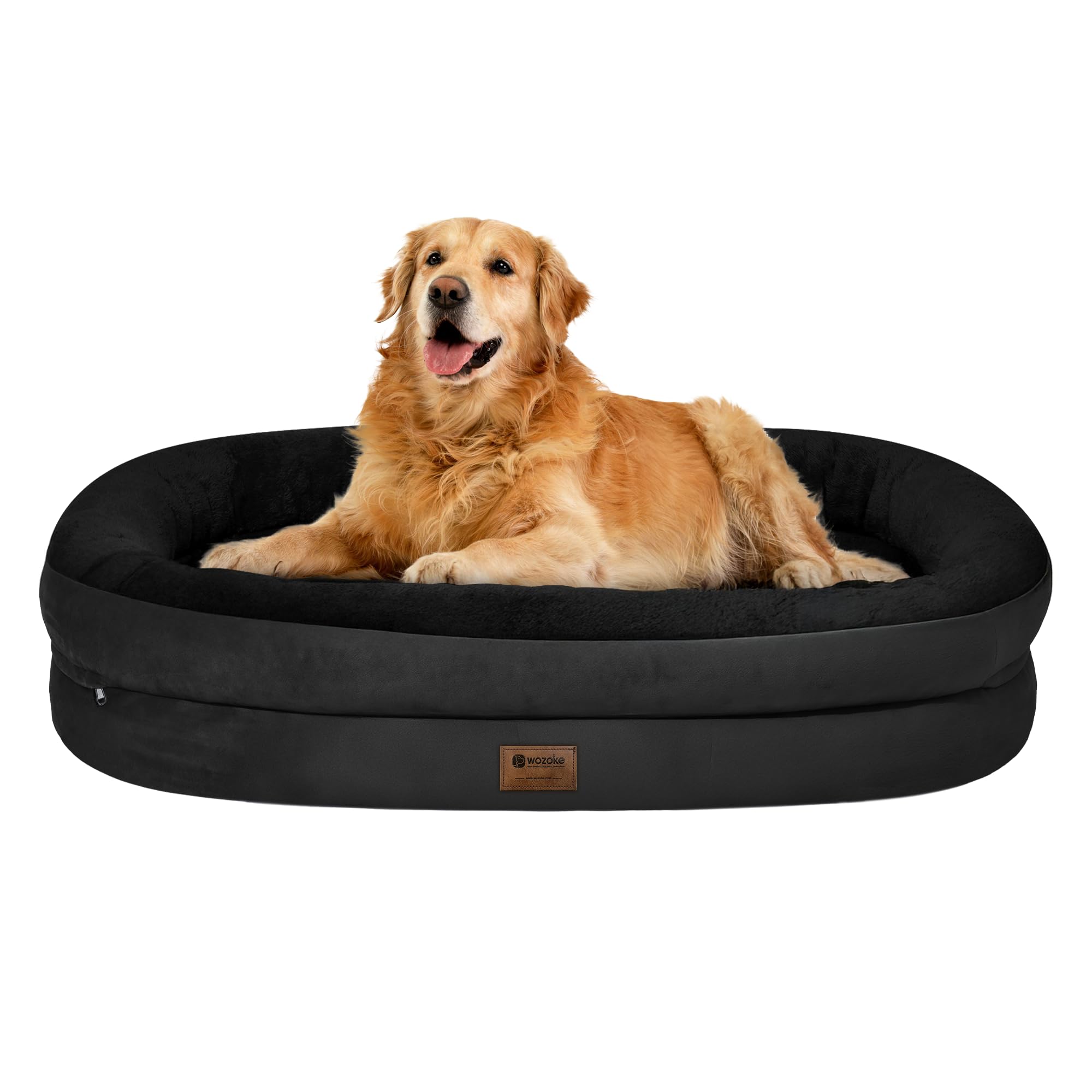 Giant Human Dog Bed for Adults and Pets, 74"x50"x12" Durable Memory Foam for Full-Body Comfort, Waterproof & Machine Washable Cover, Family Shared Lounger for Any Room, Grey