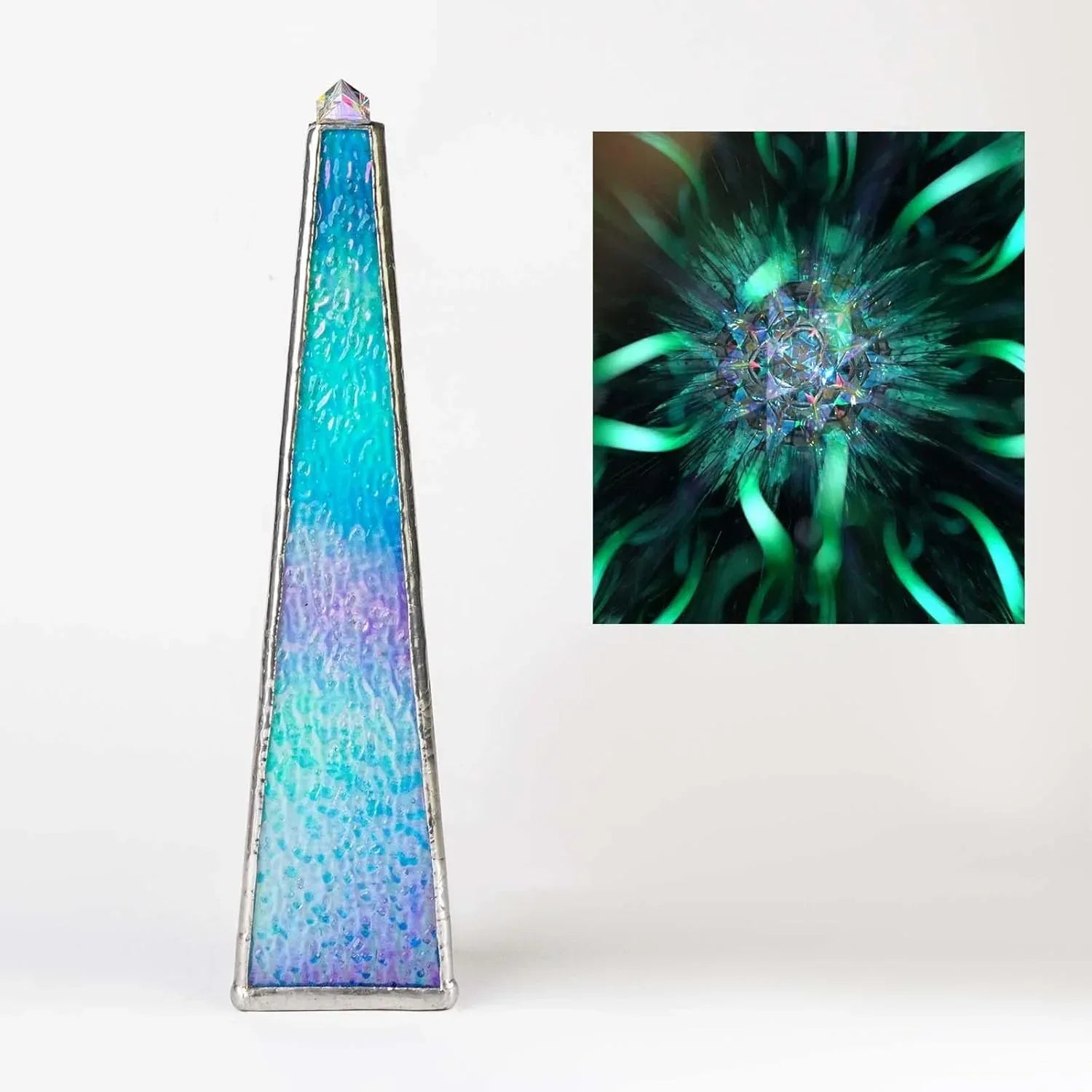 10" Aurora Kaleidoscope for Adults, Tiffany Stained Glass Handmade Adult Kaleidoscope with Gift Box,Anniversary Birthday Christmas New Year Valentine's Day Present Gift - Unique Gift Market
