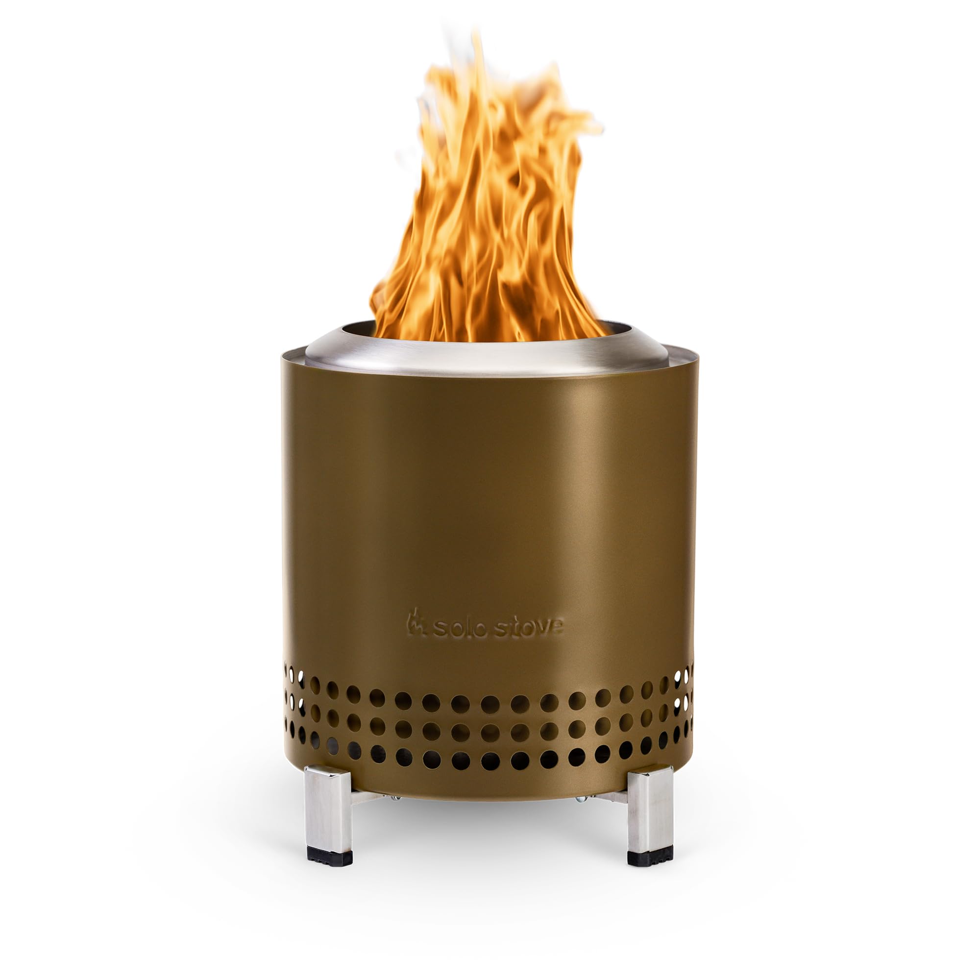 Solo Stove Mesa XL, 7 Inch Tabletop Fire Pit with Stand - Smokeless, Stainless Steel Fire Pit for Camping, Outdoor & Patio- Wood Burning or Pellet Fueled Portable Bonfire, 2.3lbs, Ash