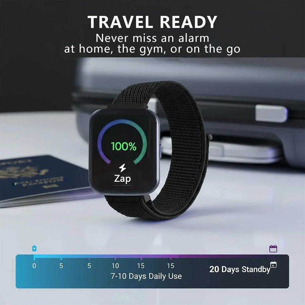 Electric Shock Alarm Clock for Heavy Sleepers Adults or Hard of Hearing - NO Vibrating Loud Alarm Clocks for Bedrooms Travel - ZAP Silent Digital Alarm Clock Wristband - Unique Gift Market