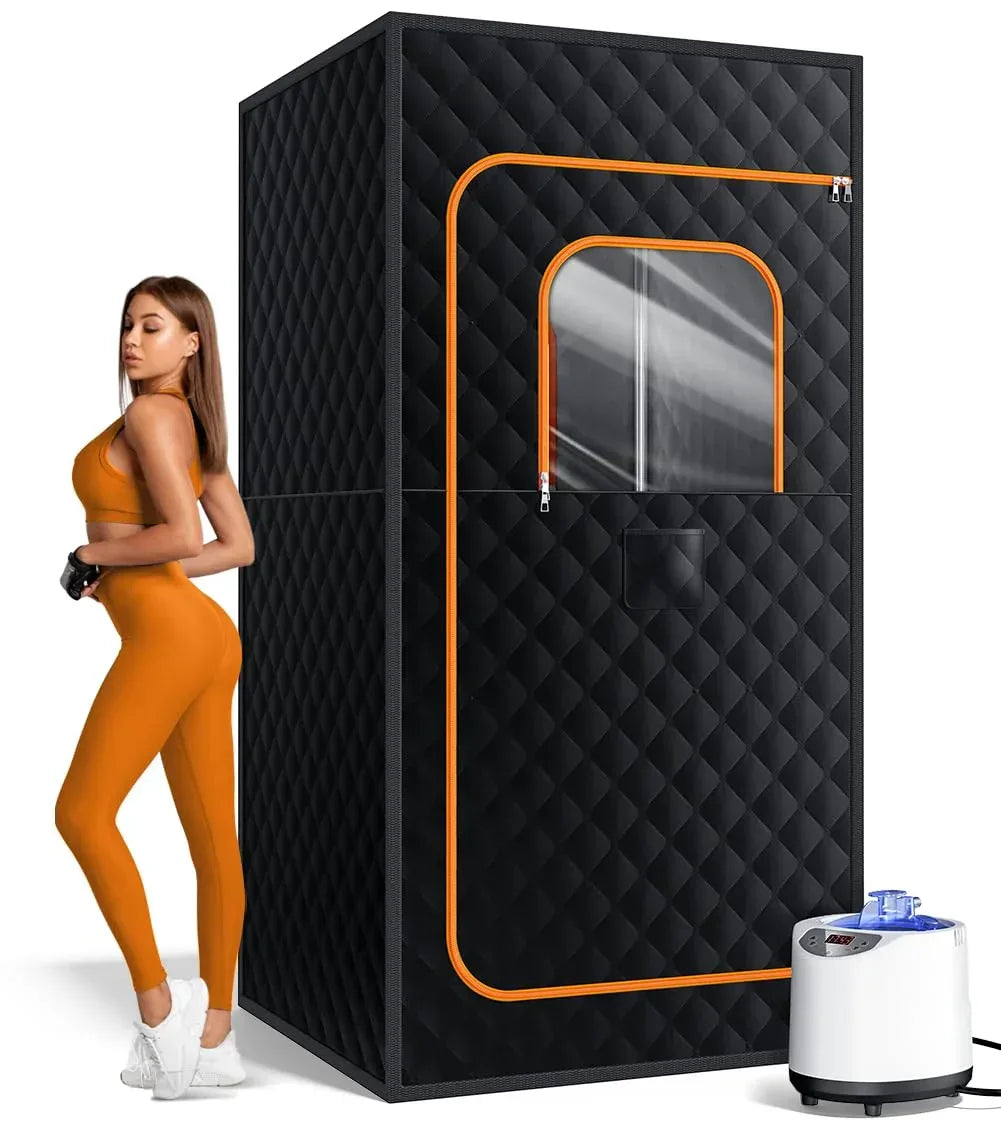 Portable Sauna for Home, Personal Portable Steam Sauna Tent with 1200W 3L Steamer Heater, 15 Levels, Remote Control, Foldable Chair, Cozy Big Size 36 * 36 * 71 inches - Unique Gift Market