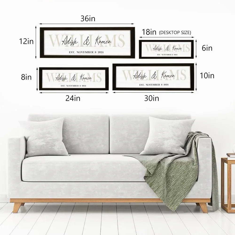 Wedding Gifts for Couples 2026, Custom Wood Wedding Sign for Newlywed, Bridal Shower Gift, Engagement Gift, Personalized Framed Last Name Sign with Established Date for Home - Unique Gift Market