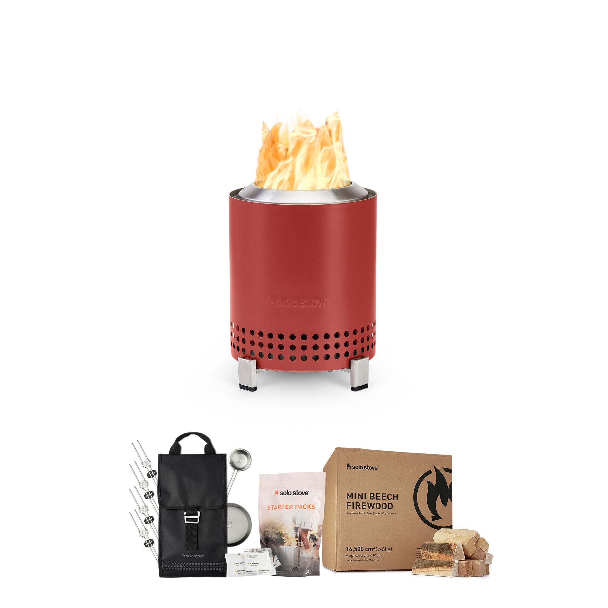 Solo Stove Mesa XL, 7 Inch Tabletop Fire Pit with Stand - Smokeless, Stainless Steel Fire Pit for Camping, Outdoor & Patio- Wood Burning or Pellet Fueled Portable Bonfire, 2.3lbs, Ash
