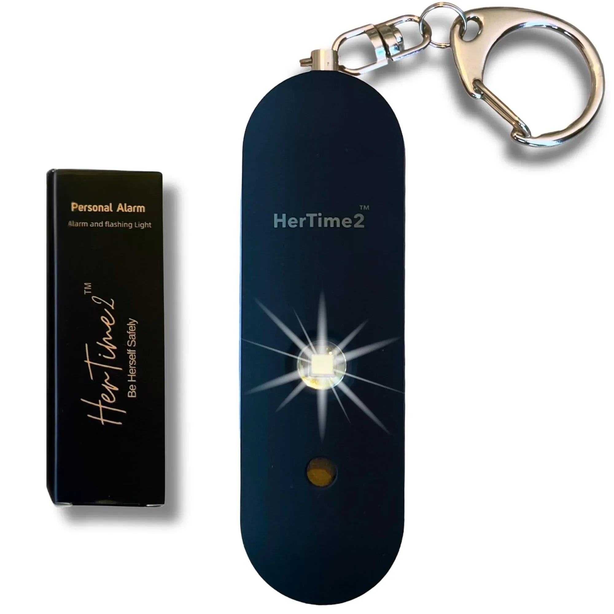 Personal Safety Alarm – Travel Safe Waterproof – Gift for Women College Girls – Self Defense Keychain – Extra Loud Siren – Strobe Light – Cute Key Chains Protection (Rose Gold) - Unique Gift Market