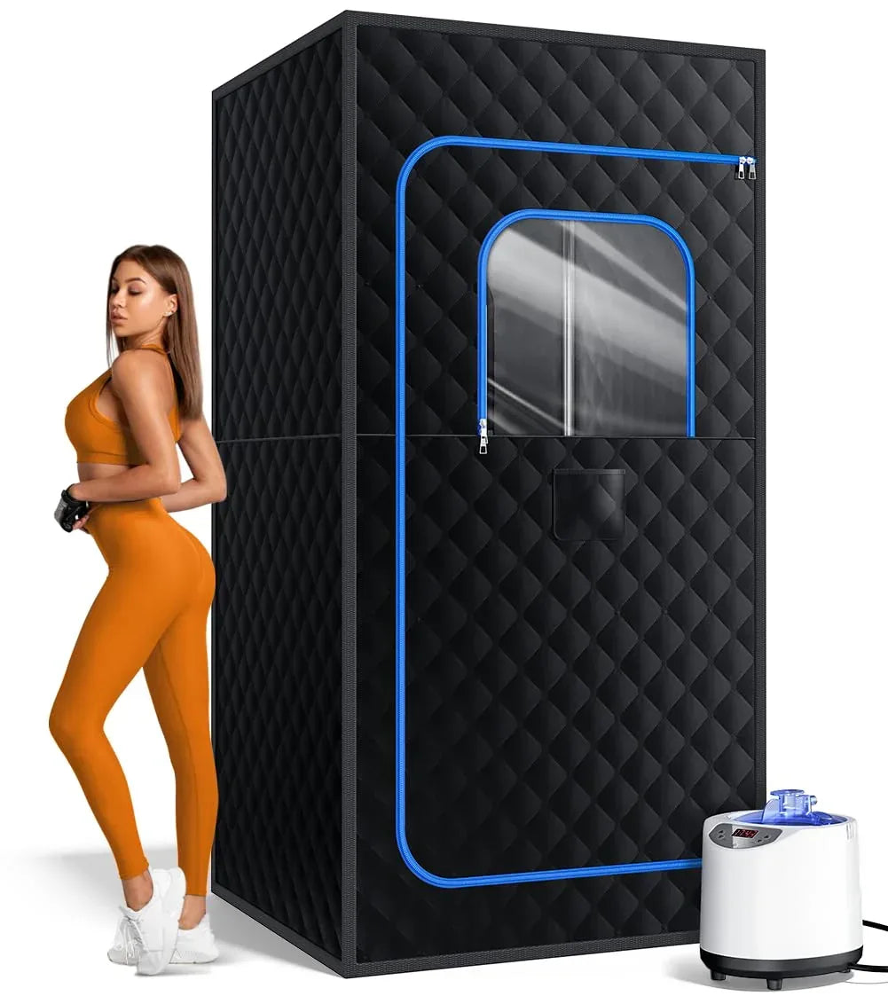 Portable Sauna for Home, Personal Portable Steam Sauna Tent with 1200W 3L Steamer Heater, 15 Levels, Remote Control, Foldable Chair, Cozy Big Size 36 * 36 * 71 inches - Unique Gift Market