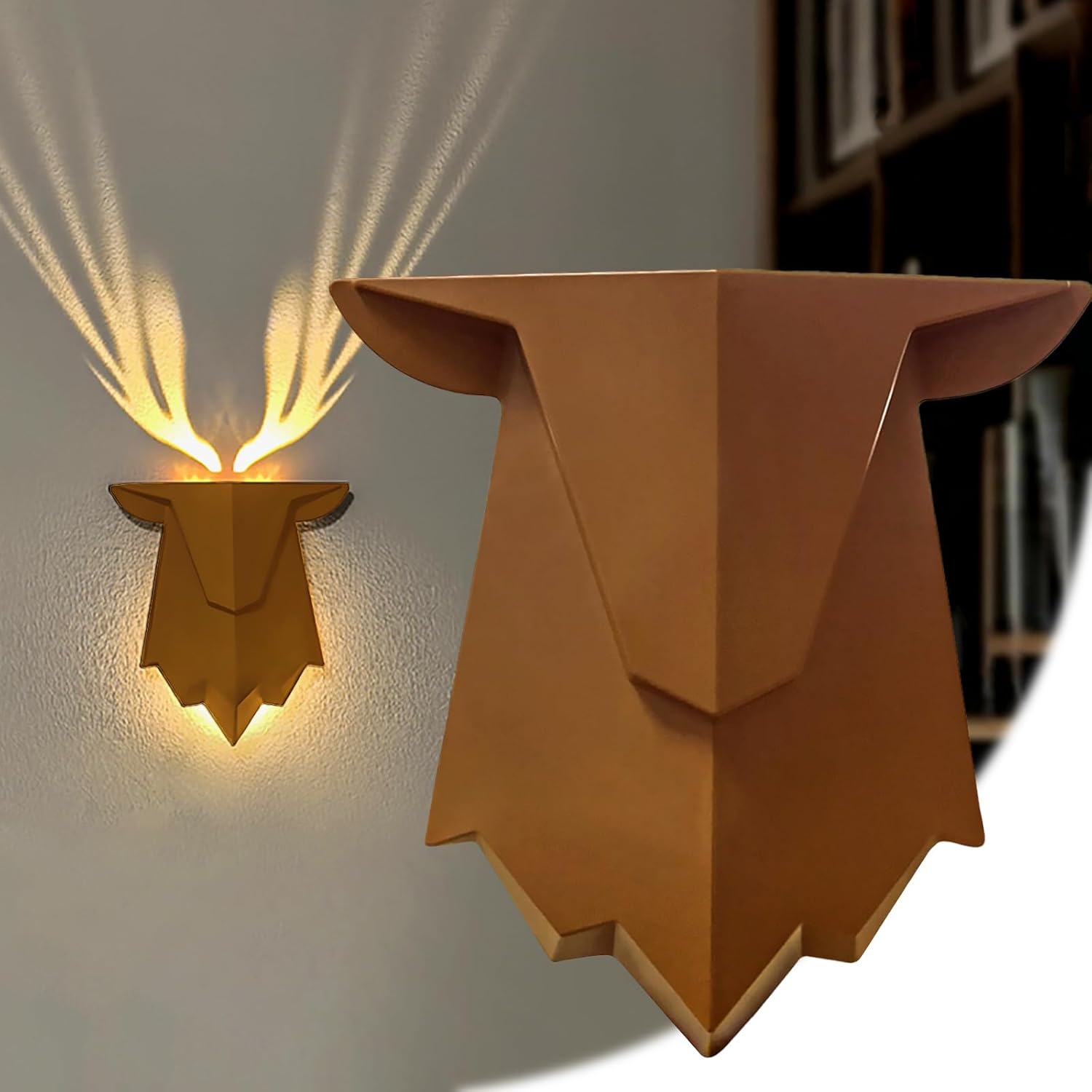 Antler Lamp with Remote Control, Adjustable and Timed Deer Night Light, Suitable for Living Room, Bedroom, Corridor Antler Wall Lamp Decor