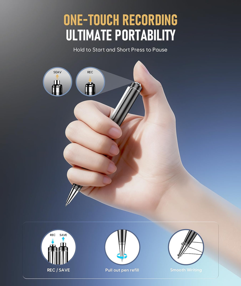 72GB Digital Voice Recorder, Audio Recorder with 25H Battery Life, Playback & Voice Activation Recording Device, Voice Activated Recorder with AI Noise Reduction for Lectures/Meetings/Interviews