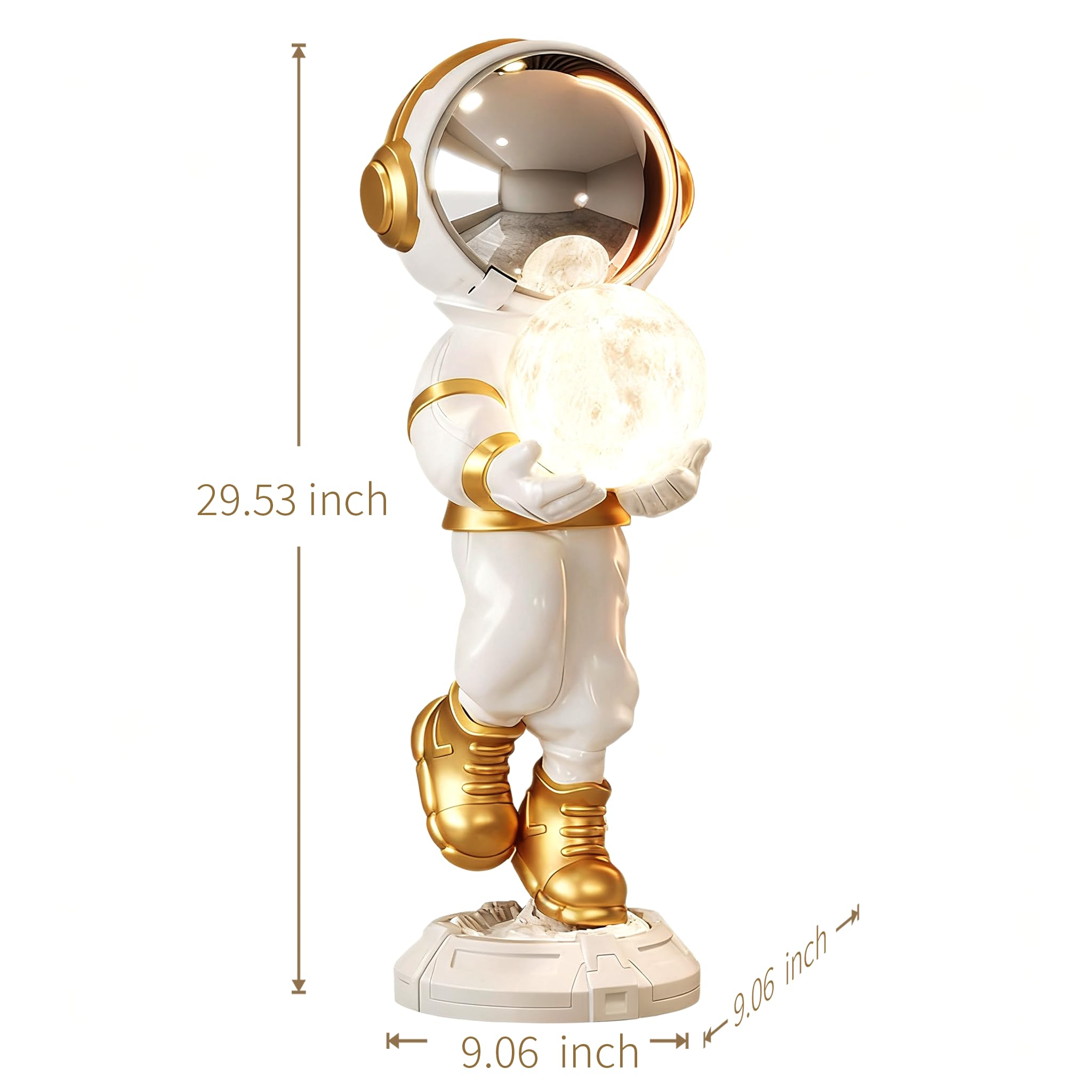 Astronaut Statue, Spaceman Sculpture, Home Decor Sculpture, Cool Metal mask Decoration, Large Spaceman Figurine Decoration