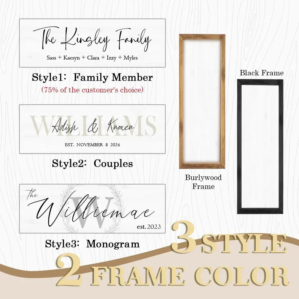 Wedding Gifts for Couples 2026, Custom Wood Wedding Sign for Newlywed, Bridal Shower Gift, Engagement Gift, Personalized Framed Last Name Sign with Established Date for Home - Unique Gift Market