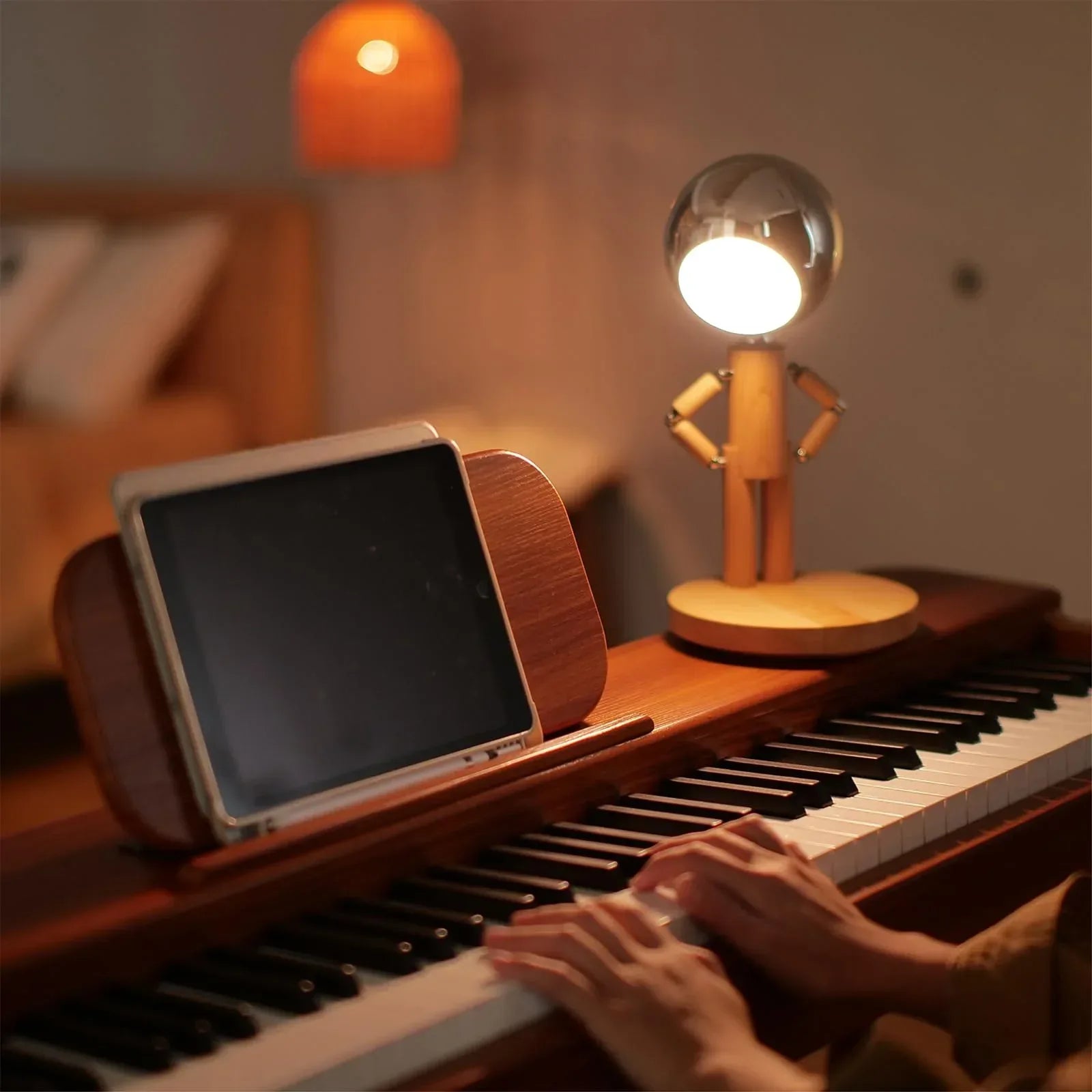 Cordless Table Lamp, Rechargeable Wooden Table Lamp with Touch Control & Adjustable Brightness, Cordless Decorative Bedside Lamp for Bedroom, Home Decor & Unique Gifts, Black Walnut - Unique Gift Market