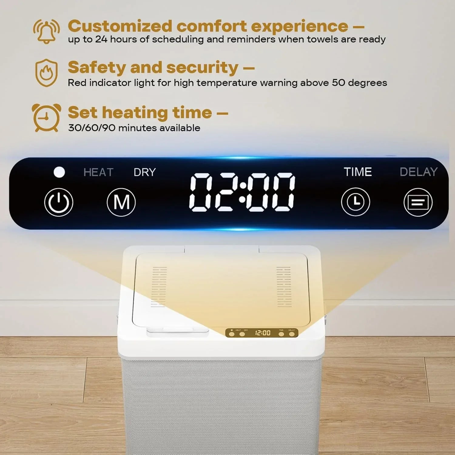 35L Towel Warmer Gift Set – Family-Sized Foldable Design with Window, Dual Safety Shut-Off for Overheat & Tip-Over, 12 Aroma Discs – A Spa-Like Luxury for Home & Loved Ones - Unique Gift Market