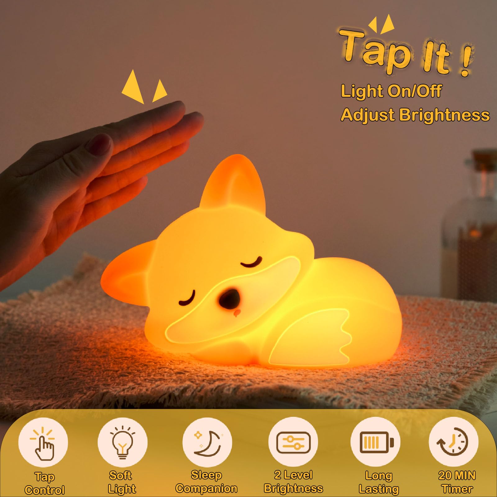 Axolotl Night Light for Kids, Cute Axolotl Lamp Silicone Baby Nursery Night Lamp, Dimmable Squishy Touch Bedside Lamps, Adorable Rechargeable Animal Lamps Gifts Kawaii Room Decor for Kids Girls Boys