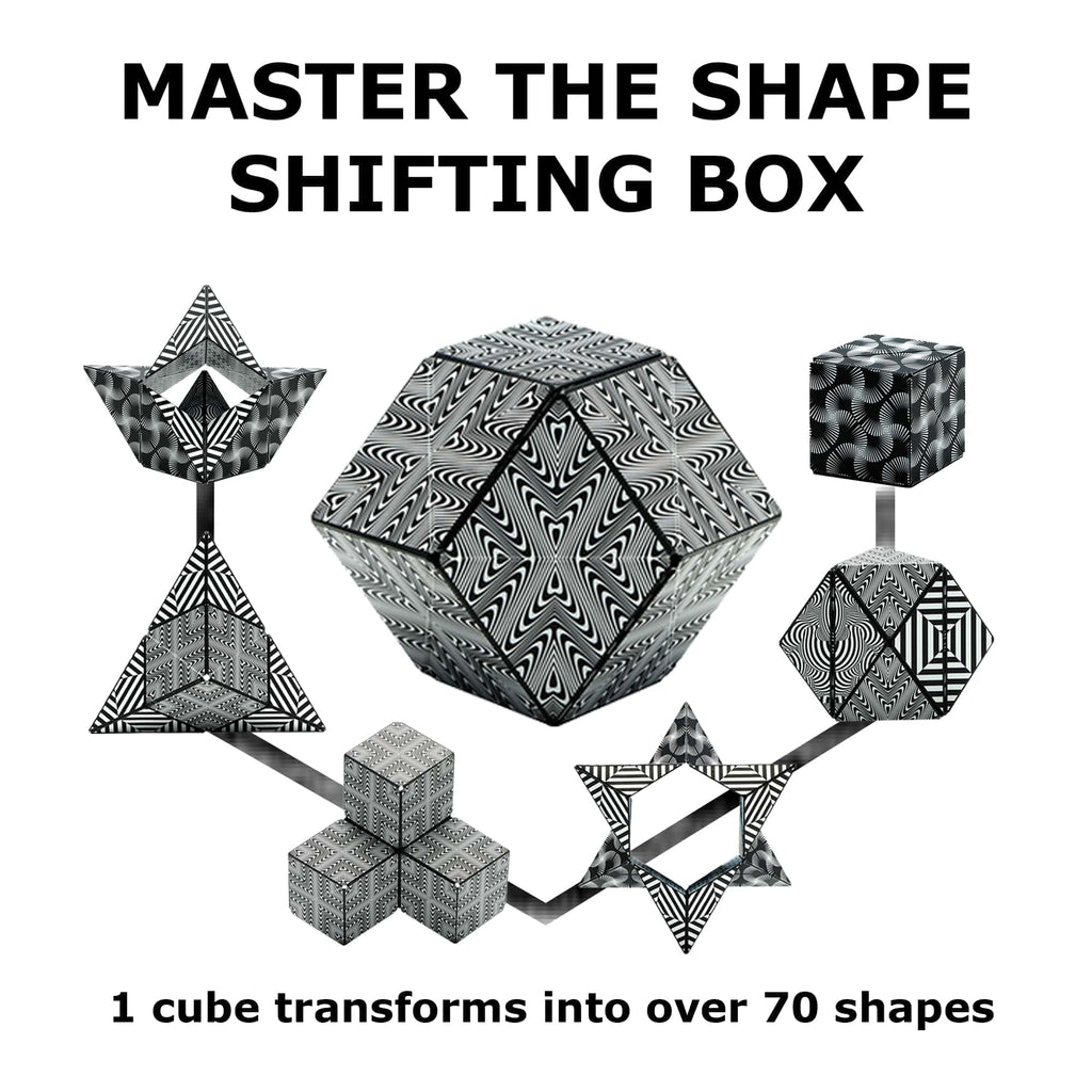 Shashibo Shape Shifting Box - Award-Winning STEM Fidget Toy with Ultra Strong Magnets - Puzzle Cube Transforms Into 100+ Shapes, Perfect Sensory Gift for Kids, Teens, and Adults (Wings)