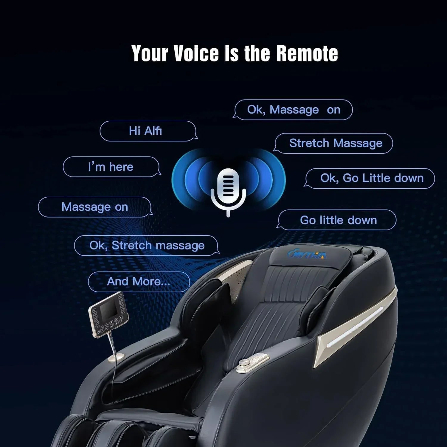 MYTHIA MD906 2026 Massage Chair - Full Body Zero Gravity Recliner with 3D Massage, Heat Therapy, Air Pressure & Foot Roller, Bluetooth & USB Charging Port for Home & Office Use (Beige) - Unique Gift Market