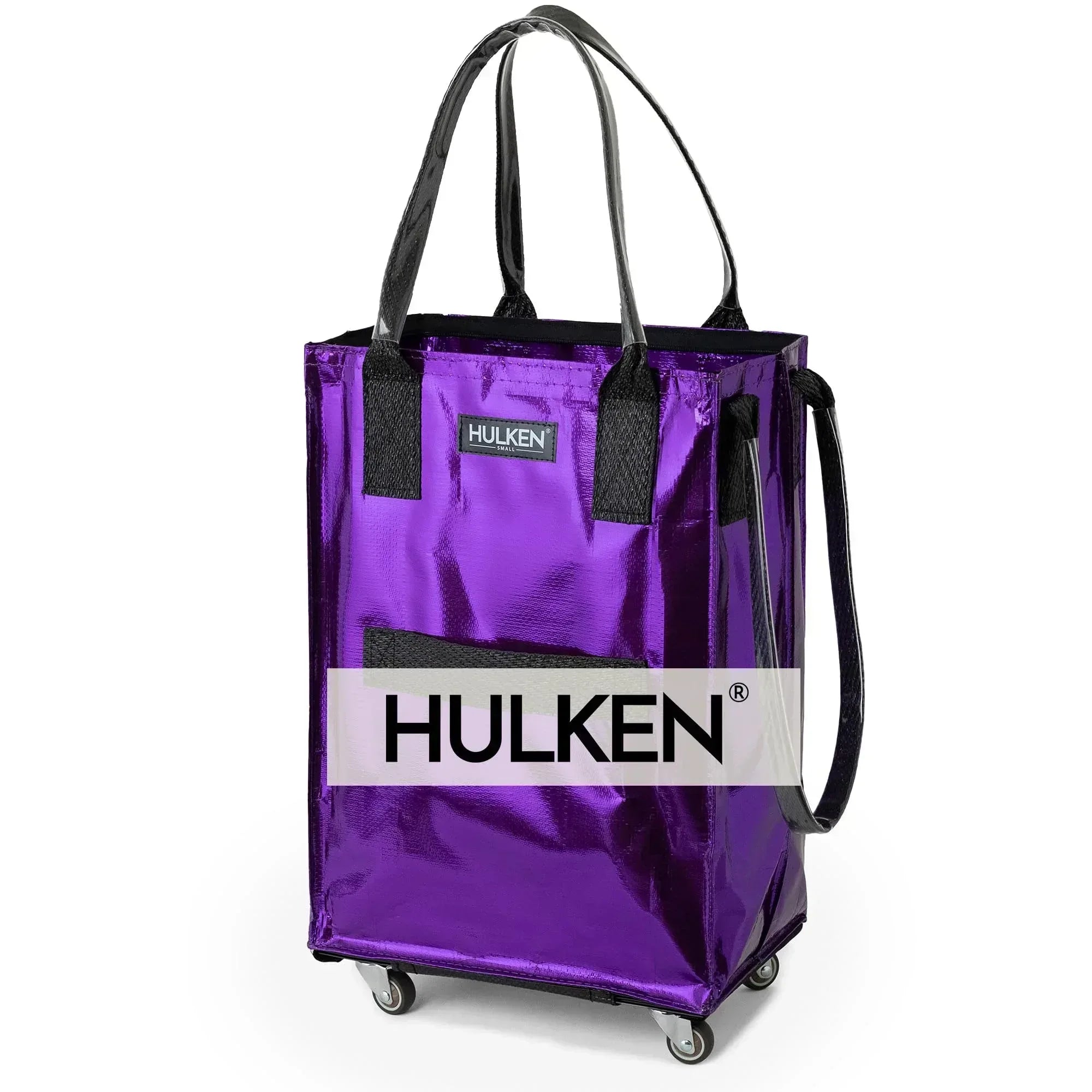 (Medium, Rose Gold) Reusable Grocery Bag On Wheels, Shopping Trolley, Rolling Tote, Zipper Closure, Lightweight, Carries Up to 66 lb, Folds Flat, Unbreakable Handles - Unique Gift Market