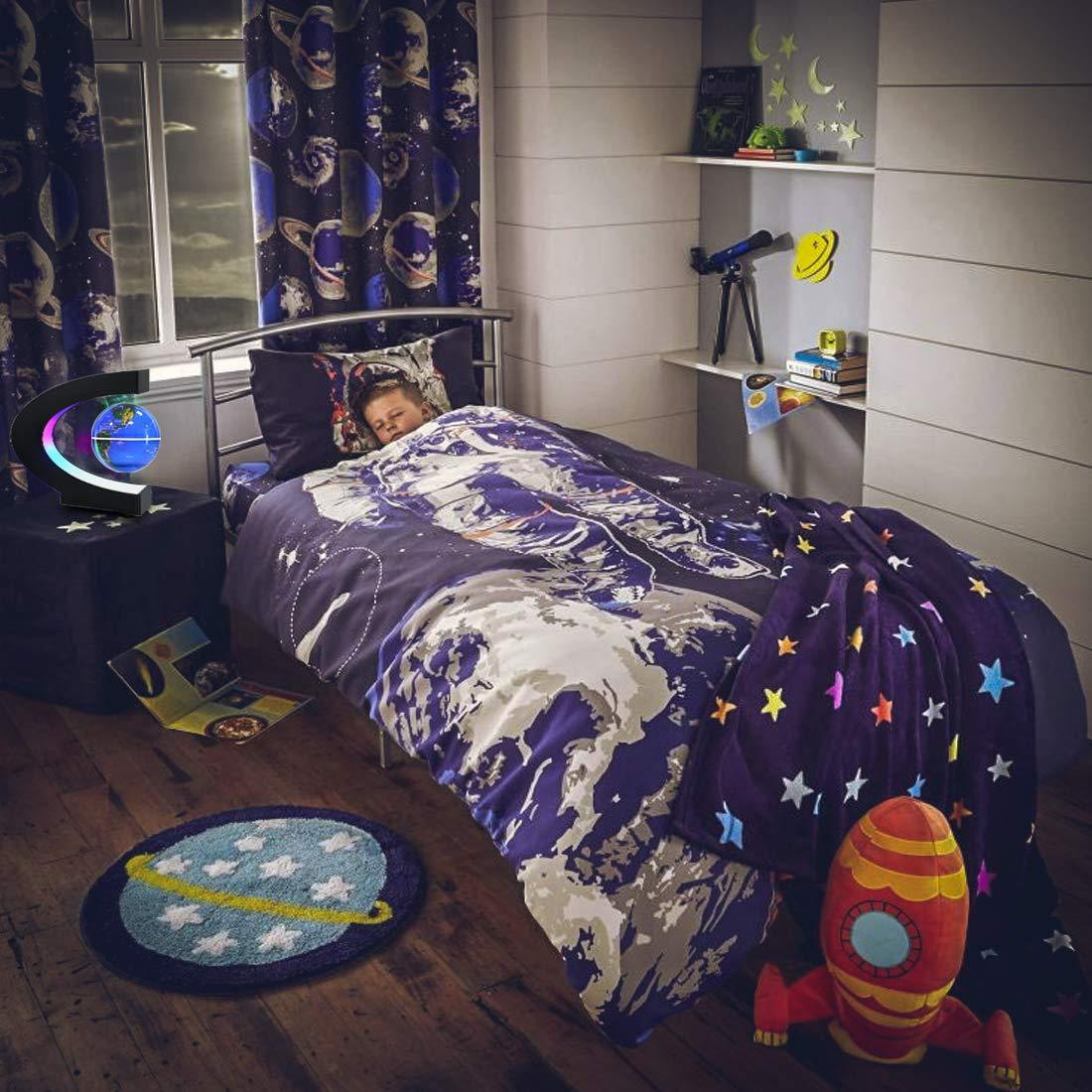 Magnetic Levitating Globe with LED Light, Cool Tech Gift for Men Father Boys and Girls , Birthday Gifts for Kids, Floating Globes World Desk Gadget Decor in Office Home/Display Frame Stand - Unique Gift Market