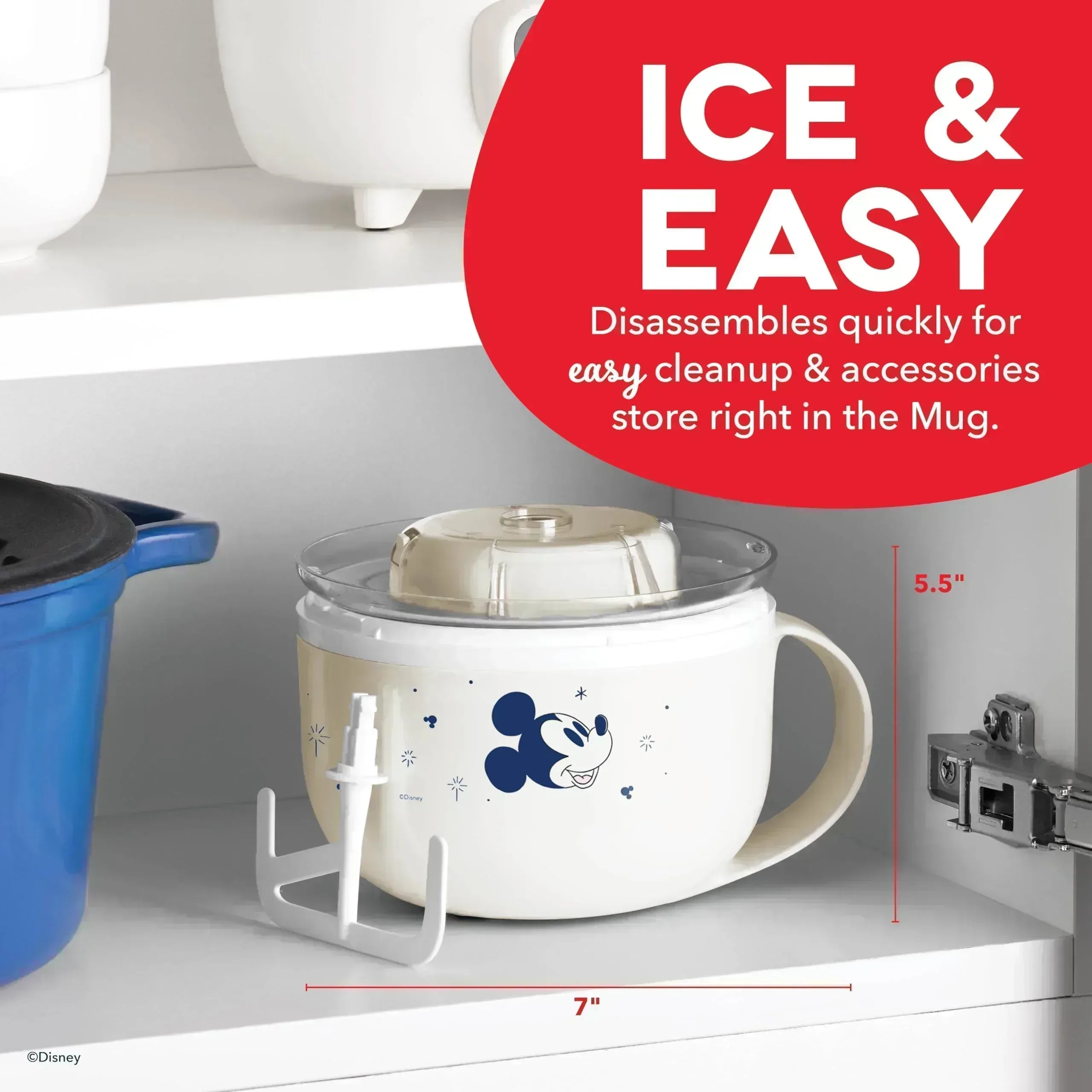 Dash My Mug Ice Cream Maker - Makes Single Serving of Gelato, Frozen Yogurt, Sorbet & More - Easy to Clean & Use - Aqua, 2 Bowls - Unique Gift Market