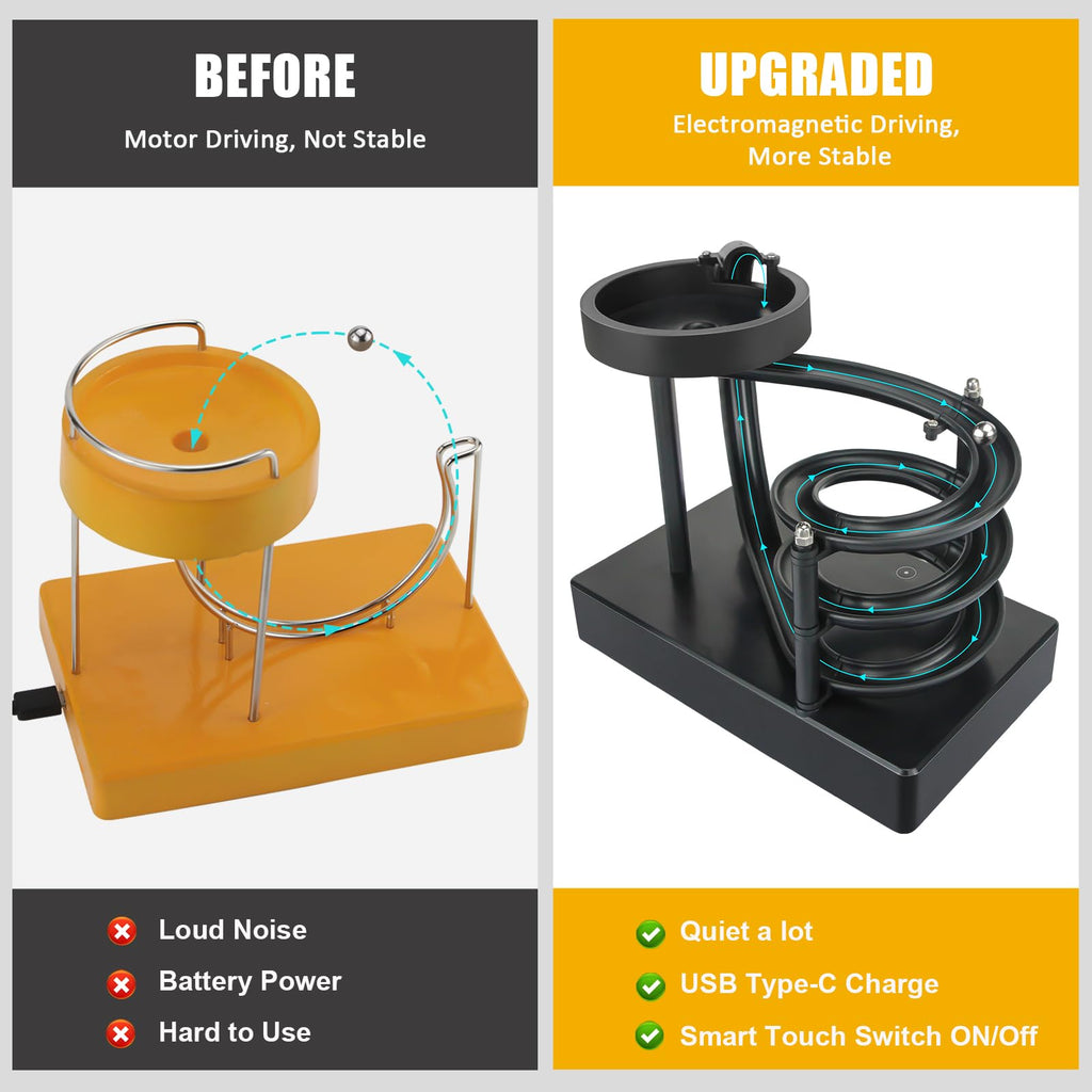 Kinetic Art Perpetual Motion Machine, Physical Balance Kinetic Energy Model, Newtons Science Physics Gadgets, Non-Stop Rolling Ball Toys, Balance Stress Relief Creative Gifts for Friends and Family
