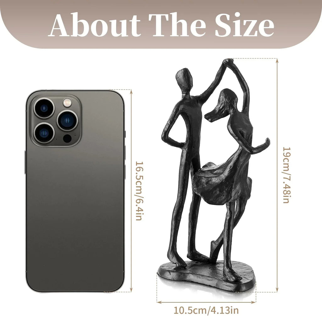 Sziqiqi Anniversary Wedding Gifts for Couple: 6th Anniversary Iron Gifts for Him Her Women Couples - 6 Year Wedding Gift for Christmas Valentines Birthday - Couple Dancing Figurines - Unique Gift Market