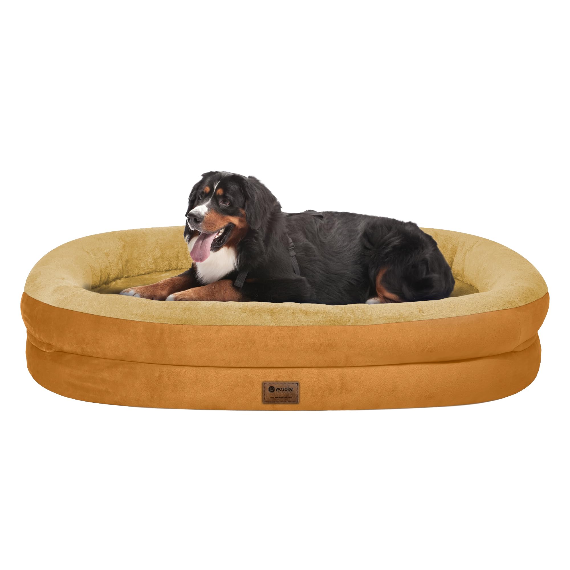 Giant Human Dog Bed for Adults and Pets, 74"x50"x12" Durable Memory Foam for Full-Body Comfort, Waterproof & Machine Washable Cover, Family Shared Lounger for Any Room, Grey
