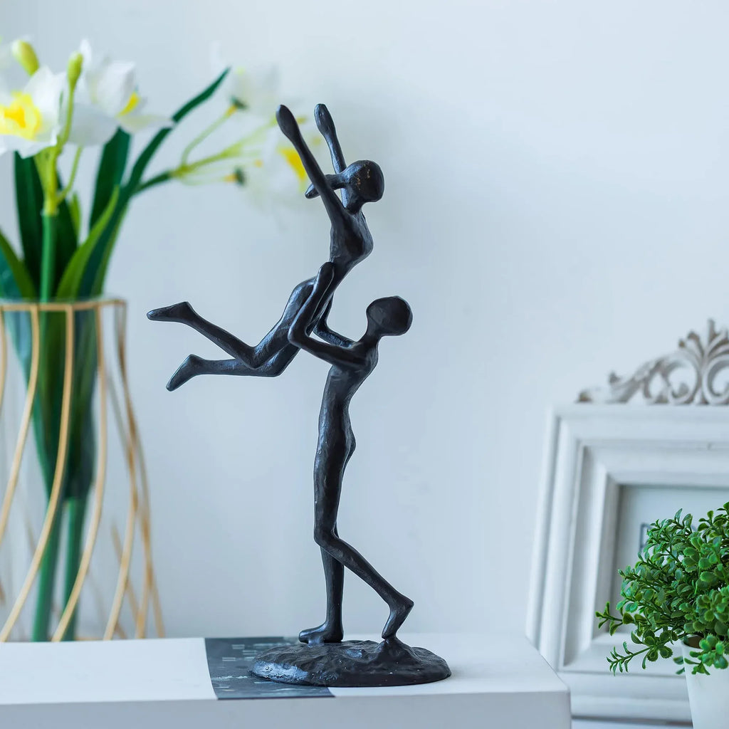 Sziqiqi Anniversary Wedding Gifts for Couple: 6th Anniversary Iron Gifts for Him Her Women Couples - 6 Year Wedding Gift for Christmas Valentines Birthday - Couple Dancing Figurines - Unique Gift Market