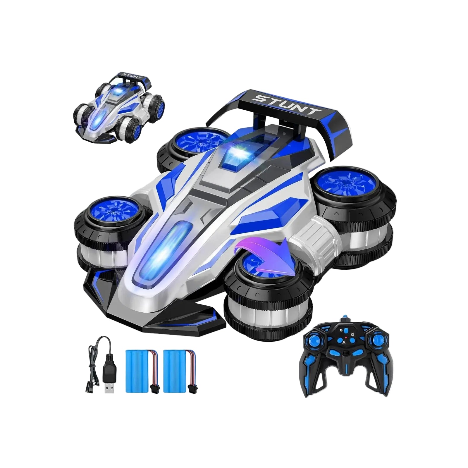 High Speed Drift Remote Control Stunt Deformation Car, Birthday Gifts, for Boys and Girls 4-16 Years Old (Blue) - Unique Gift Market