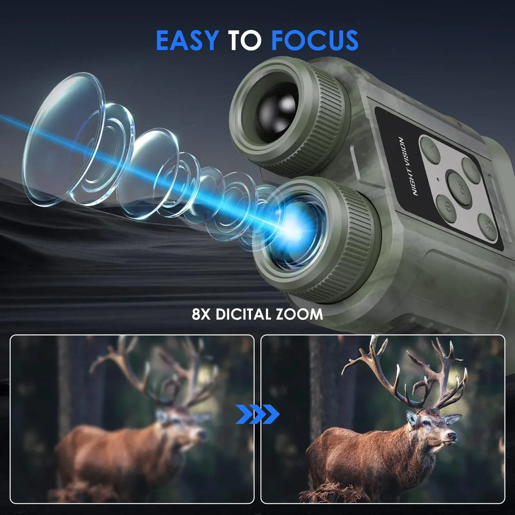 Gifts for Men and Teen Boys,Night Vision Goggles,Compact Night Vision Binoculars,32GB Card Included, Photo/Video Capture,Outdoor Tools for Education, Wildlife Watching,Gifts for Boy,Men,Father - Unique Gift Market