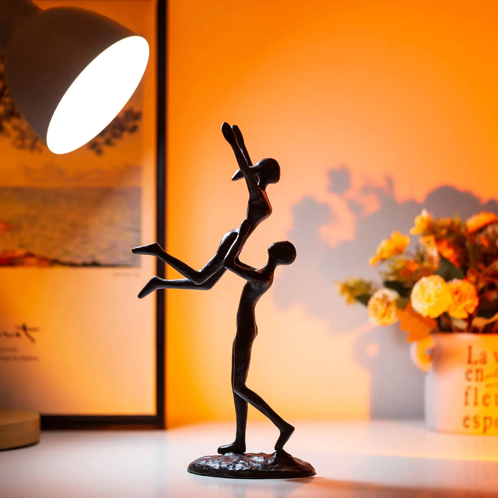 Sziqiqi Anniversary Wedding Gifts for Couple: 6th Anniversary Iron Gifts for Him Her Women Couples - 6 Year Wedding Gift for Christmas Valentines Birthday - Couple Dancing Figurines - Unique Gift Market