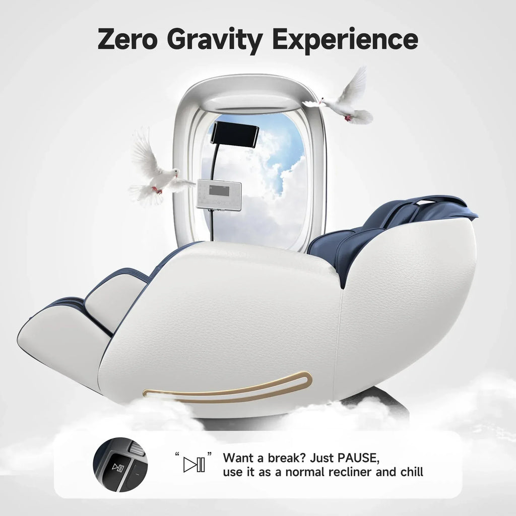 Real Relax 2026 Massage Chair Full Body,Zero Gravity SL-Track Shiatsu Massage Recliner with Upgraded Phone Controller and Holder,APP Control,Child Lock,Pause Button and Led Light,Favor-06,Black - Unique Gift Market