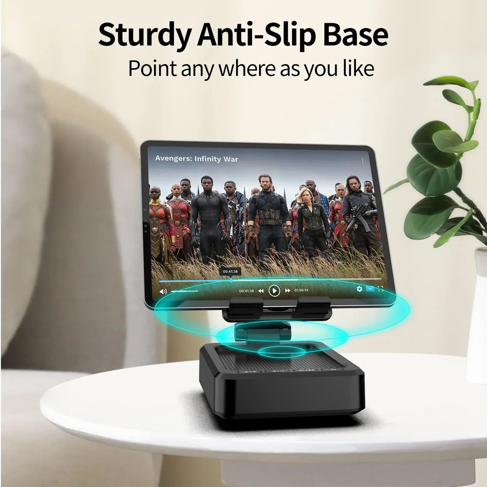 Cell Phone Stand with Wireless Bluetooth Speaker and Anti-Slip Base HD Surround Sound Perfect for Home and Outdoors with Bluetooth Speaker for Desk Compatible with iPhone/ipad/Samsung Galaxy - Unique Gift Market