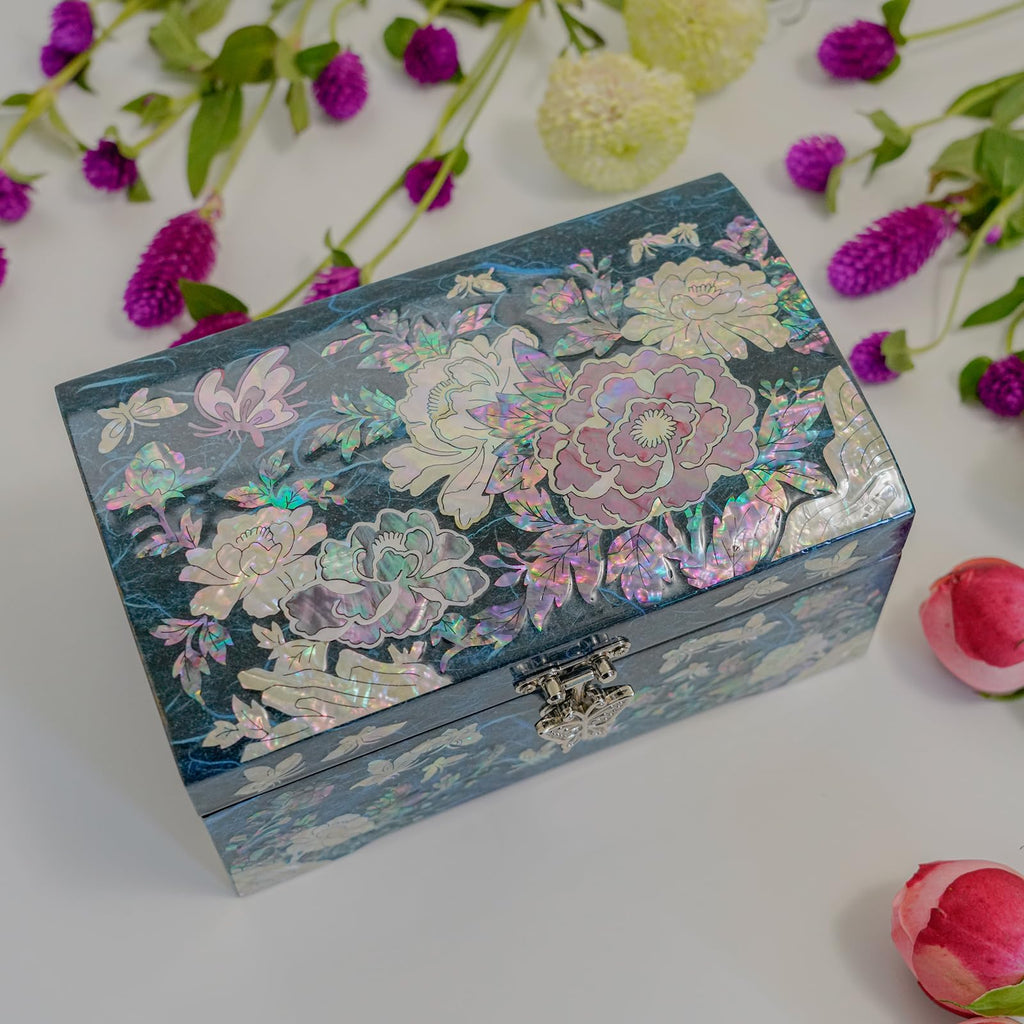 February Mountain Mother of Pearl Box Unique Gifts Red Jewelry Box Engagement Anniversary Christmas Birthday gifts for women who have everything Mom Wife Girlfriend Sister Grandmother Teacher