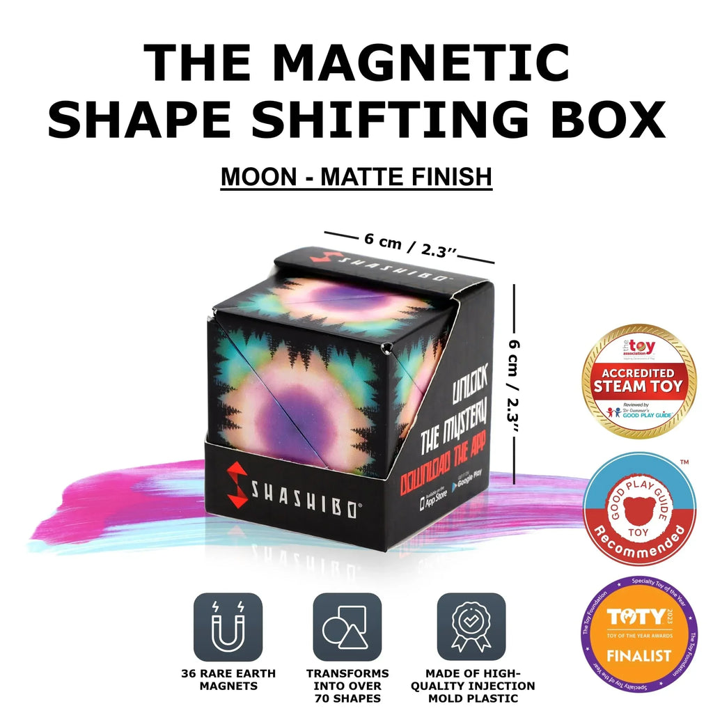Shashibo Shape Shifting Box - Award-Winning STEM Fidget Toy with Ultra Strong Magnets - Puzzle Cube Transforms Into 100+ Shapes, Perfect Sensory Gift for Kids, Teens, and Adults (Wings) - Unique Gift Market