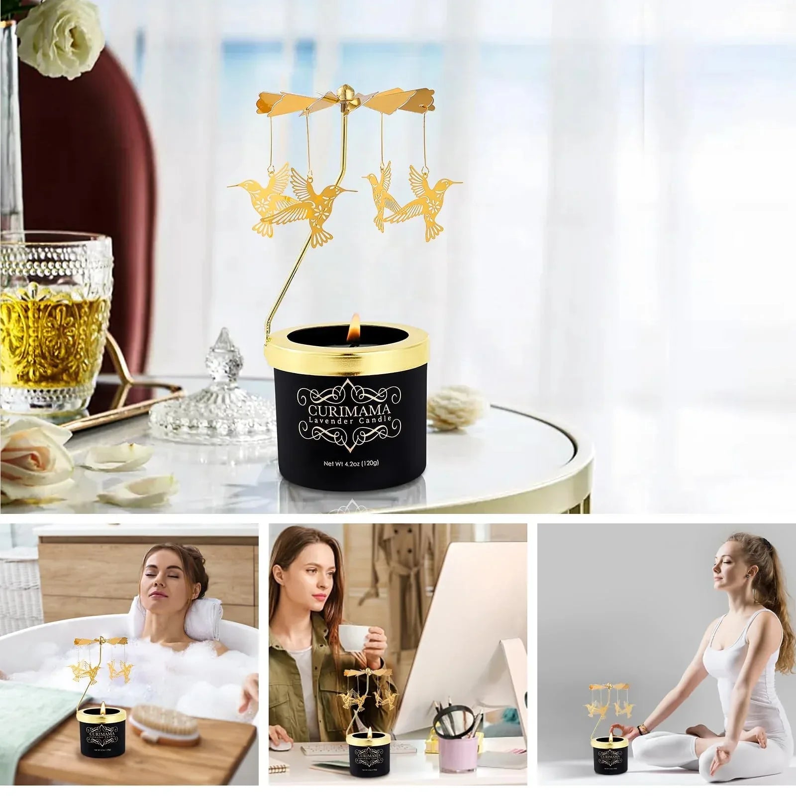 Unique Birthday Gift for Women, Rotating Scented Candles for Mom, Funny Birthday Gift for Grandma Wife Daughter, Ideal Choice for Valentines, Anniversary - Unique Gift Market