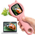 Portable Handheld Mini Digital Microscope for Kids - Educational Science Toys, Christmas & Birthday Gifts for Age 5 6 7 8 9 10 11 12 Girls & Boys (Pink) - Unique Gift Market