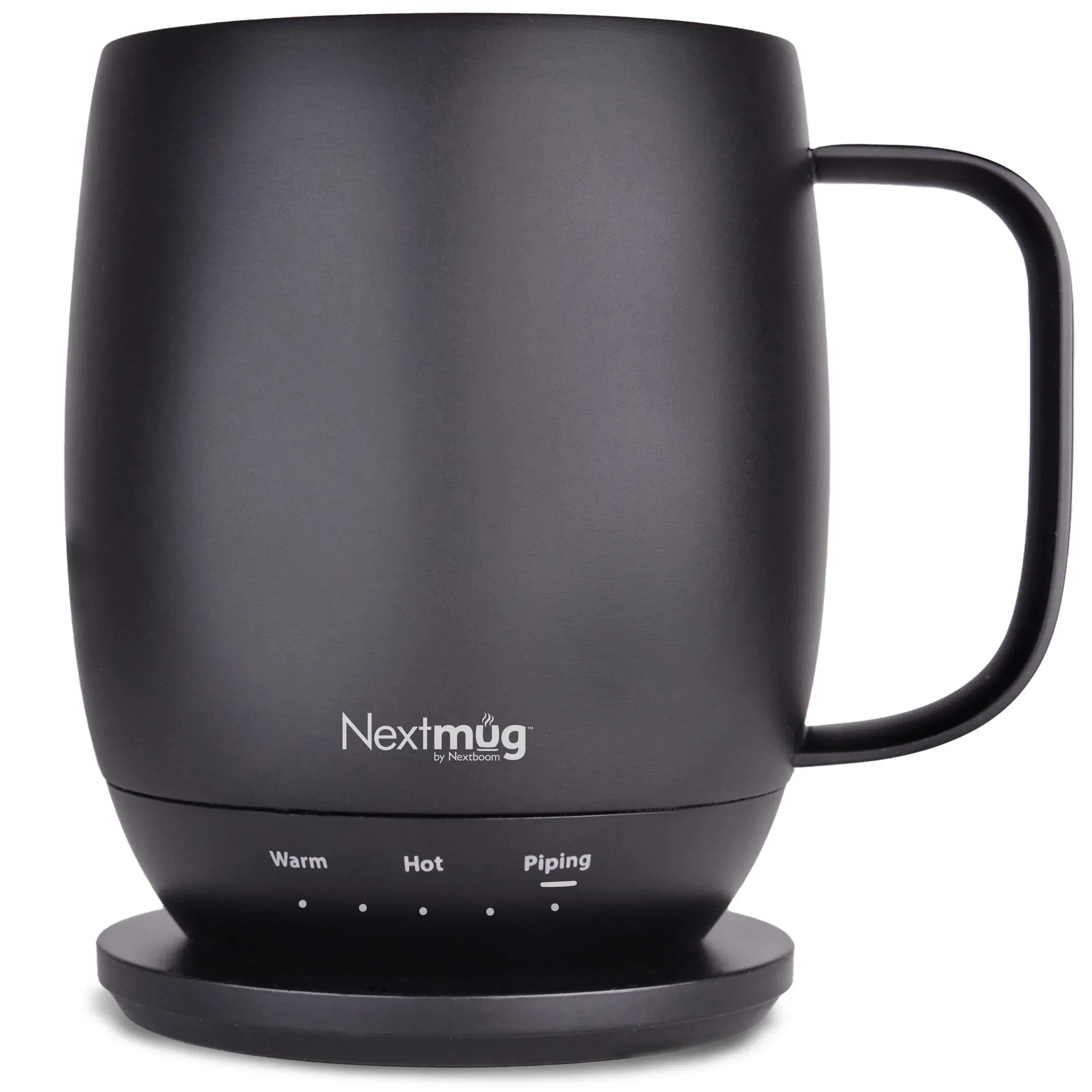 Nextmug - Temperature-Controlled, Self-Heating Coffee Mug (Black - 14 oz.) - Unique Gift Market