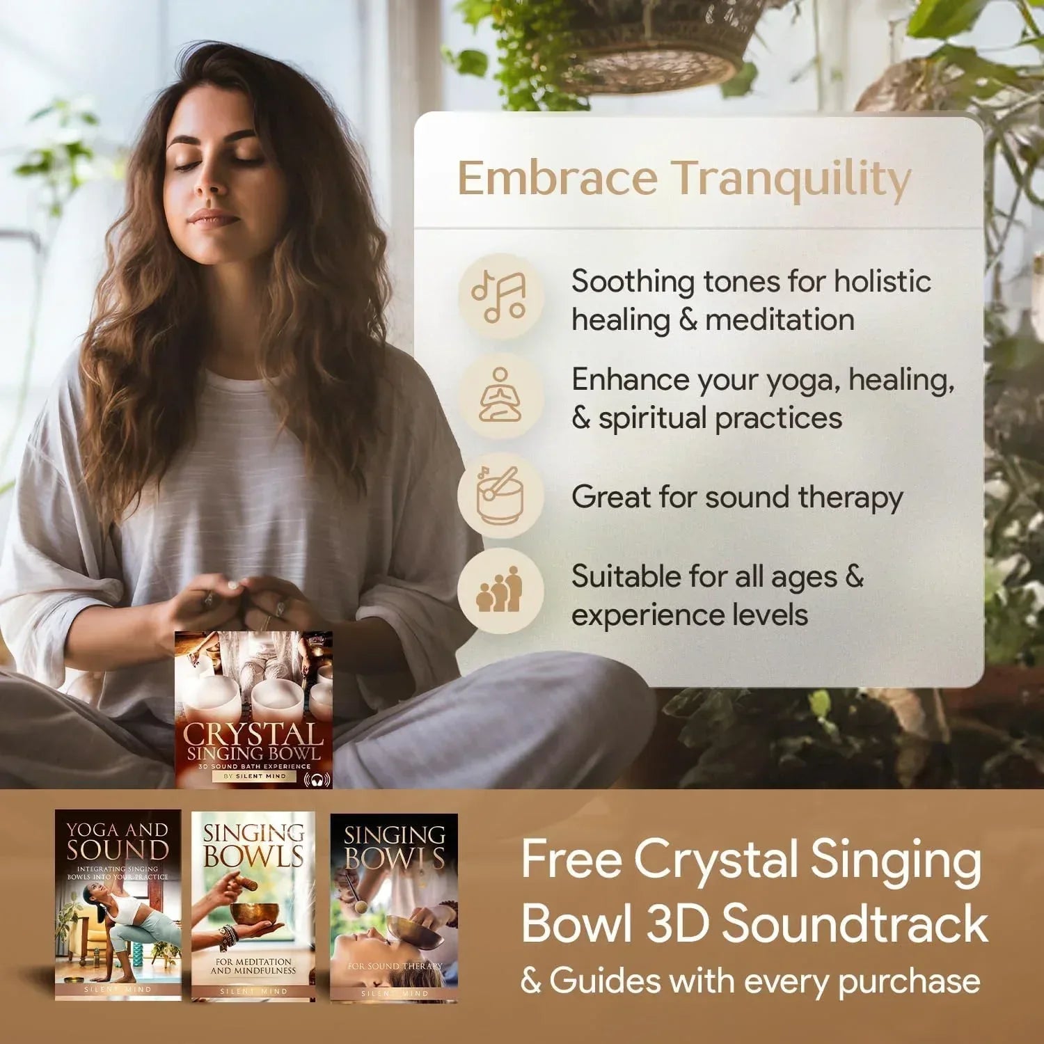 Silent Mind Tibetan Singing Bowl Set – Easy to Play & Beginner Friendly Meditation Bowl with Cushion & Mallet | Stress Relief and Mindfulness | Gift-Ready - Unique Gift Market