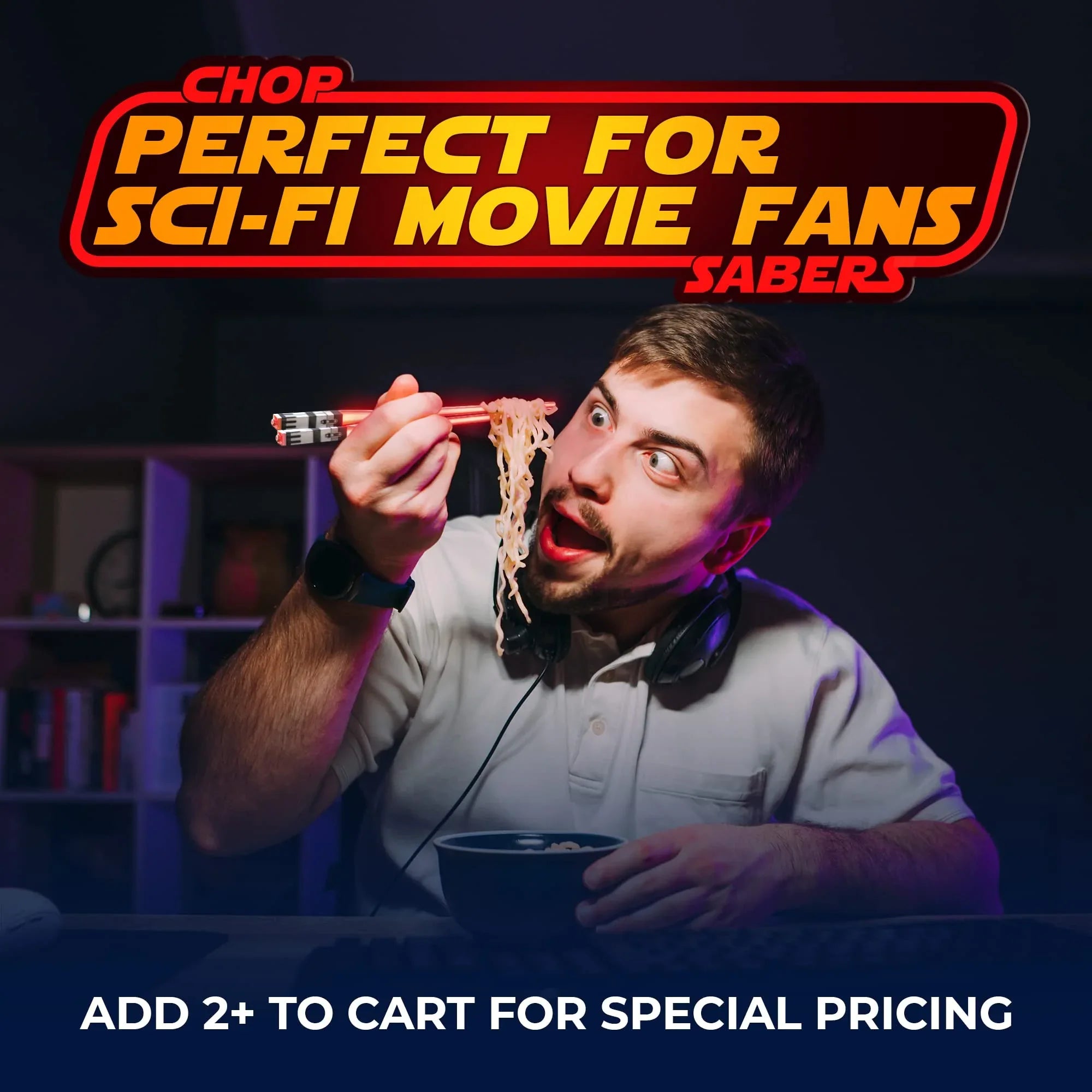 Lightsaber Led Light Up Chopsticks (1 Pair, Blue) - Unique Gift Market