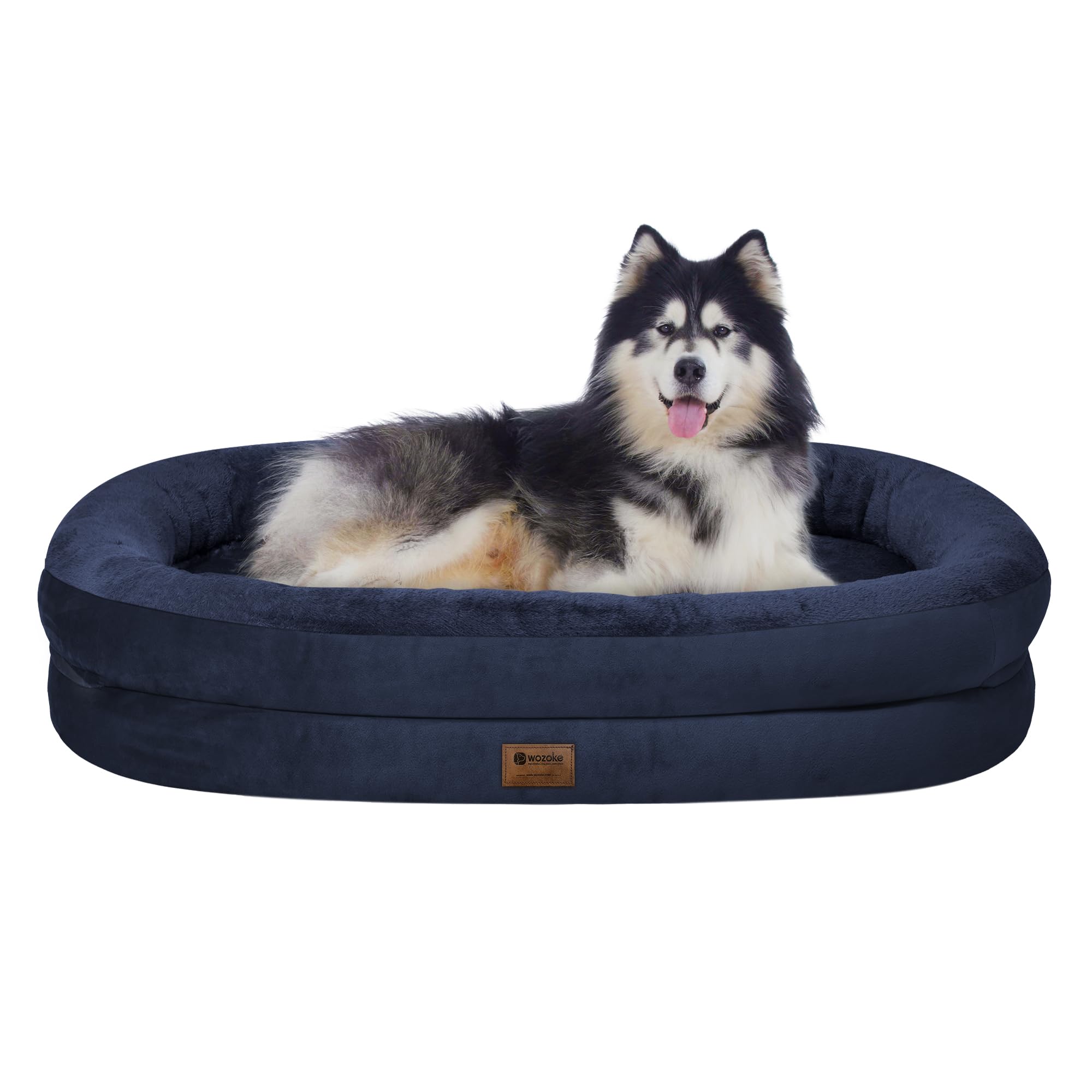 Giant Human Dog Bed for Adults and Pets, 74"x50"x12" Durable Memory Foam for Full-Body Comfort, Waterproof & Machine Washable Cover, Family Shared Lounger for Any Room, Grey