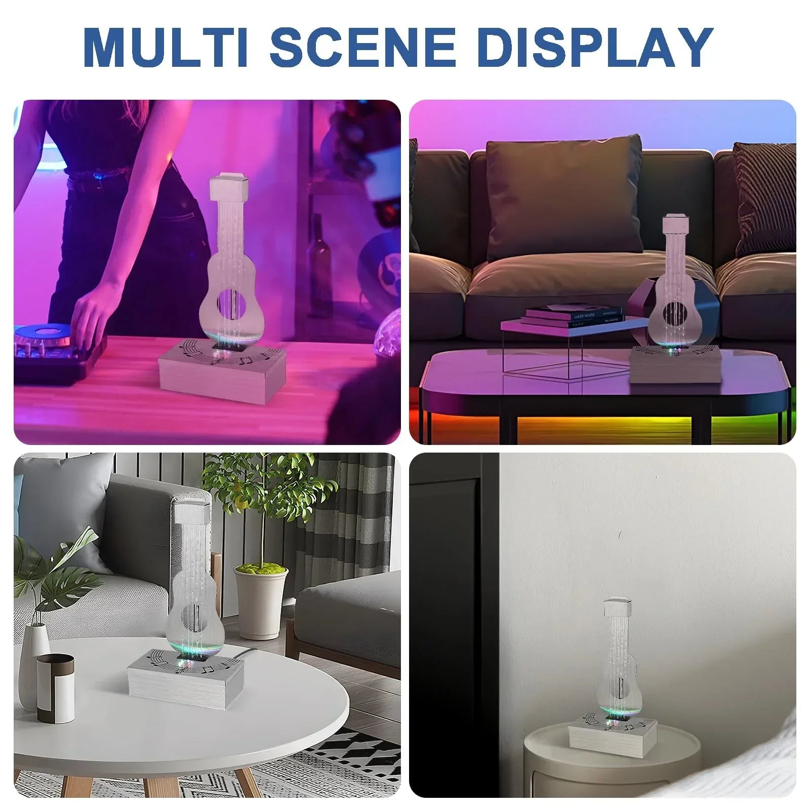 Indoor Tabletop Waterfall Moon Fountain, Home Décor Soothing Rain Sound Meditation Relaxing Fountains, Nature Slate Water Feature with Light for Room Office Desktop Decoration-13 Tall - Unique Gift Market