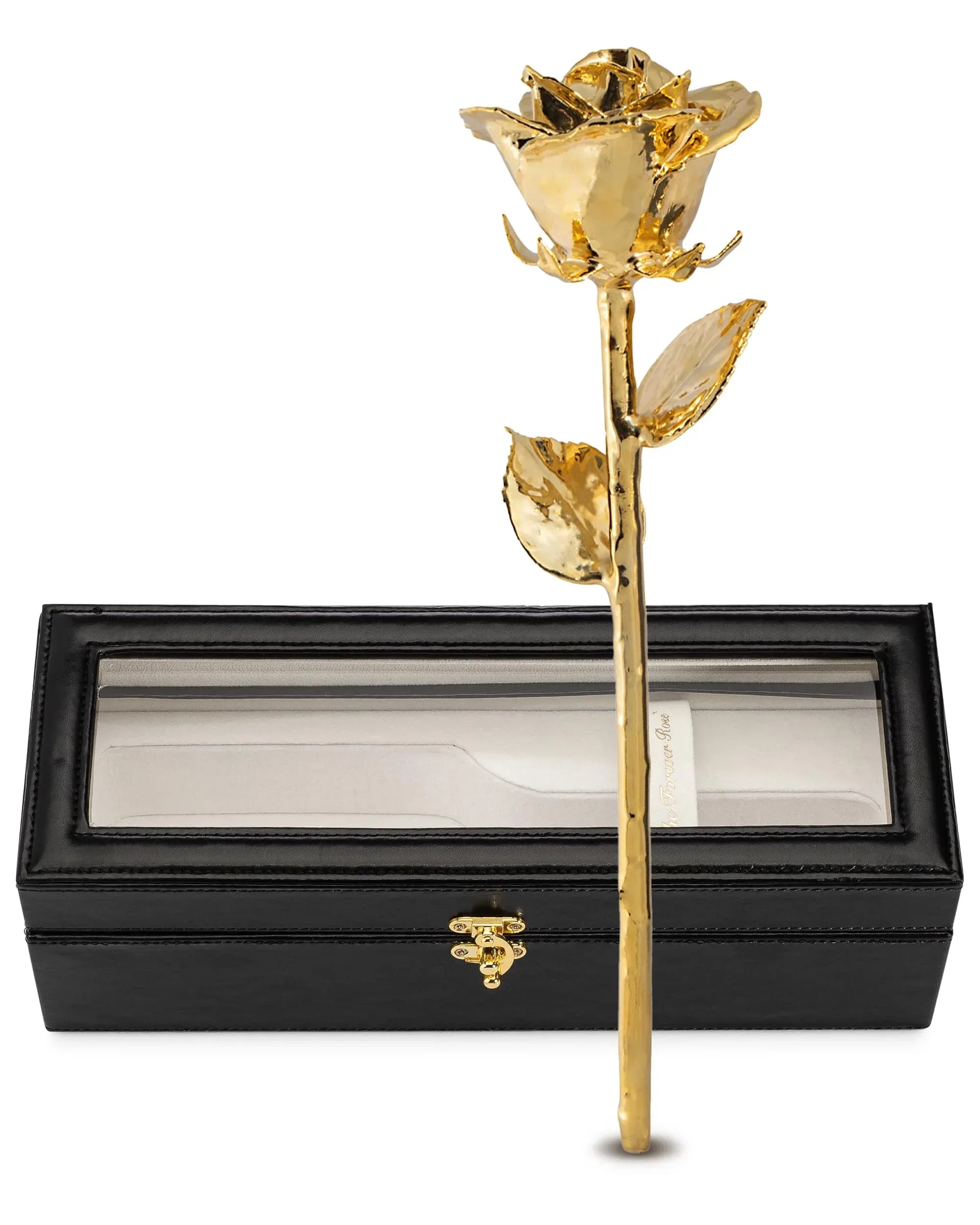 Forever Rose 24K Gold Dipped Real Rose – Handmade, Long-Lasting Preserved Flower in Gold Gift Box – Romantic Gift for Anniversary, Valentine's Day, Mother's Day, Birthday, Wedding, Wife, Girlfriend - Unique Gift Market