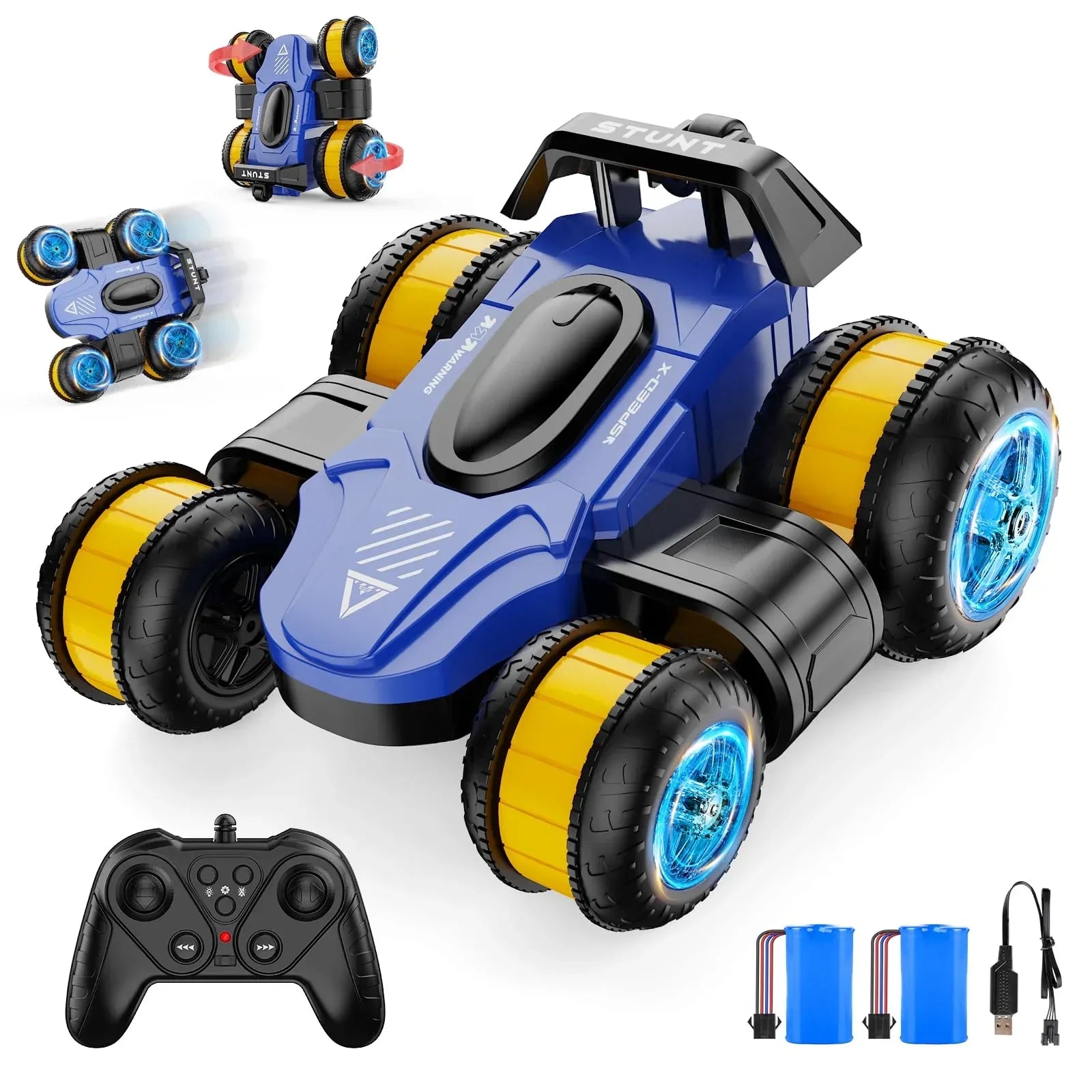 High Speed Drift Remote Control Stunt Deformation Car, Birthday Gifts, for Boys and Girls 4-16 Years Old (Blue) - Unique Gift Market