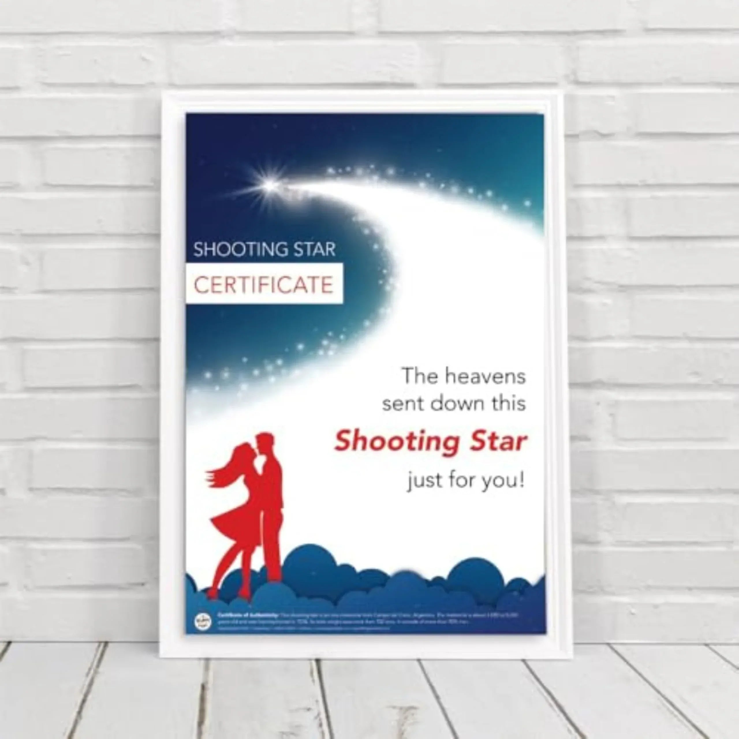 happylandgifts® Romantic Gift Set | Shooting Star | Unusual Gift | Real Meteorite in Red Heart Box | Tea Light | Rose Petals | Certificate Roll | Meteor Gifts - Unique Gift Market