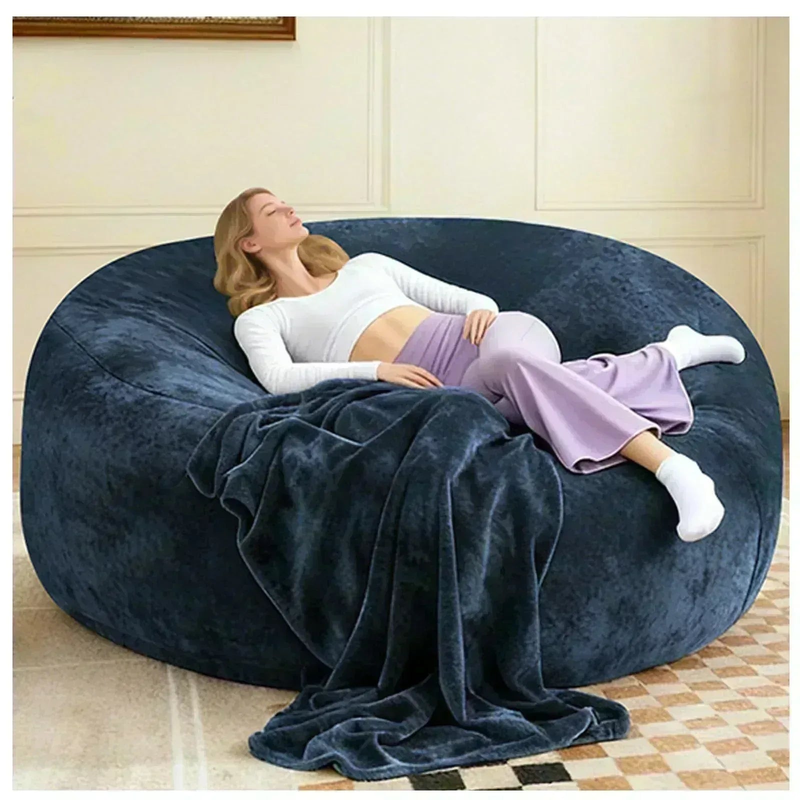 Big Beanbag Chairs for Adults ，6FT Bean Bag Chair with Filler Memory Foam Chair Super Soft Plush, Living Room Furniture, Suitable for bedrooms, Comfy Lounge Reading Chairs Birthday Gifts for Women Mom - Unique Gift Market