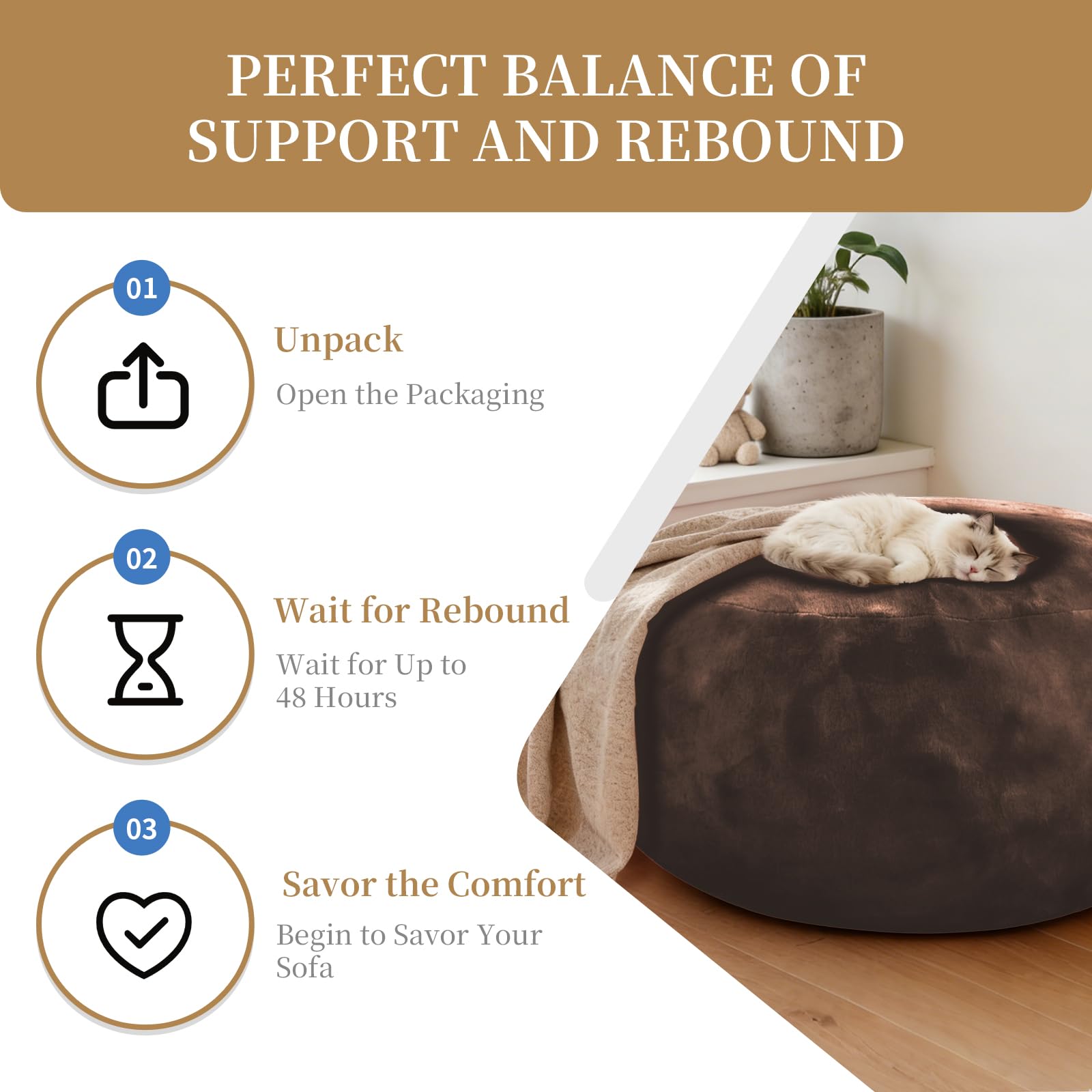 Big Beanbag Chairs for Adults ，6FT Bean Bag Chair with Filler Memory Foam Chair Super Soft Plush, Living Room Furniture, Suitable for bedrooms, Comfy Lounge Reading Chairs Birthday Gifts for Women Mom