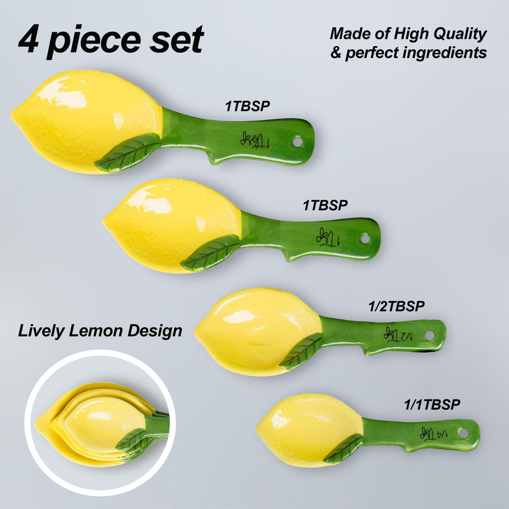 White Cat Measuring Cups & Spoons Gift Set – Ceramic Kitchen Tools for Cat Lovers & Bakers – 4 Measuring Cups and 4 Measuring Spoons – Unique Gift for Kitchen, Baking, and Cat Lovers