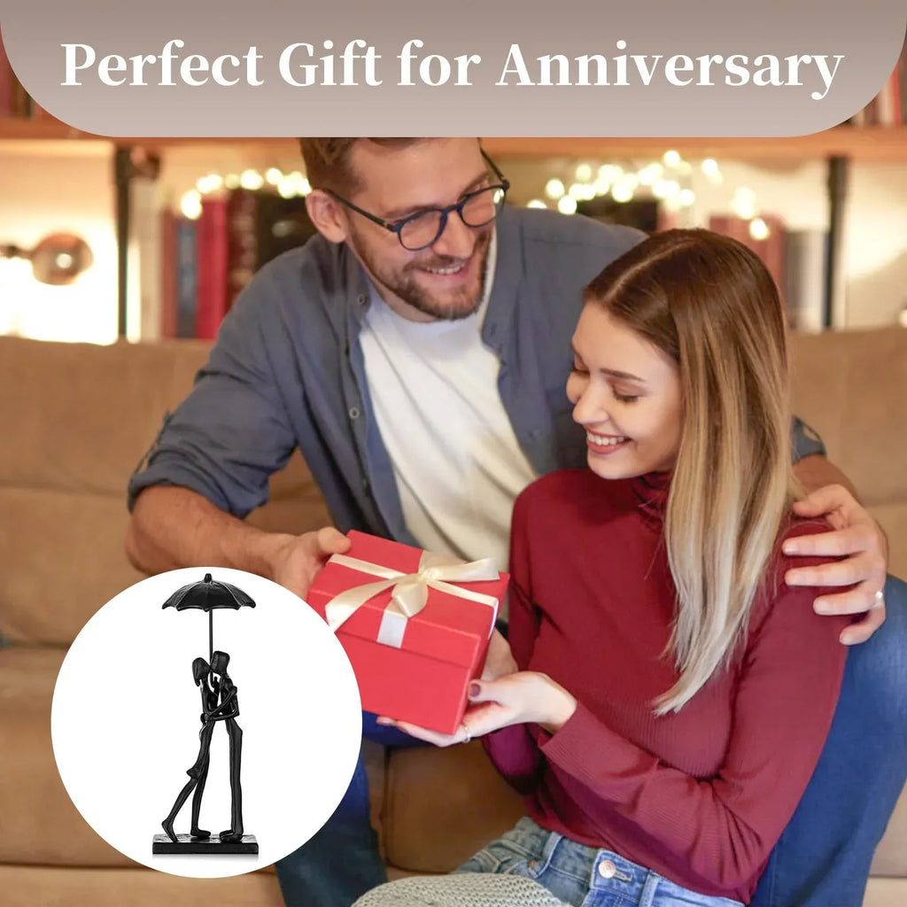 Sziqiqi Anniversary Wedding Gifts for Couple: 6th Anniversary Iron Gifts for Him Her Women Couples - 6 Year Wedding Gift for Christmas Valentines Birthday - Couple Dancing Figurines - Unique Gift Market