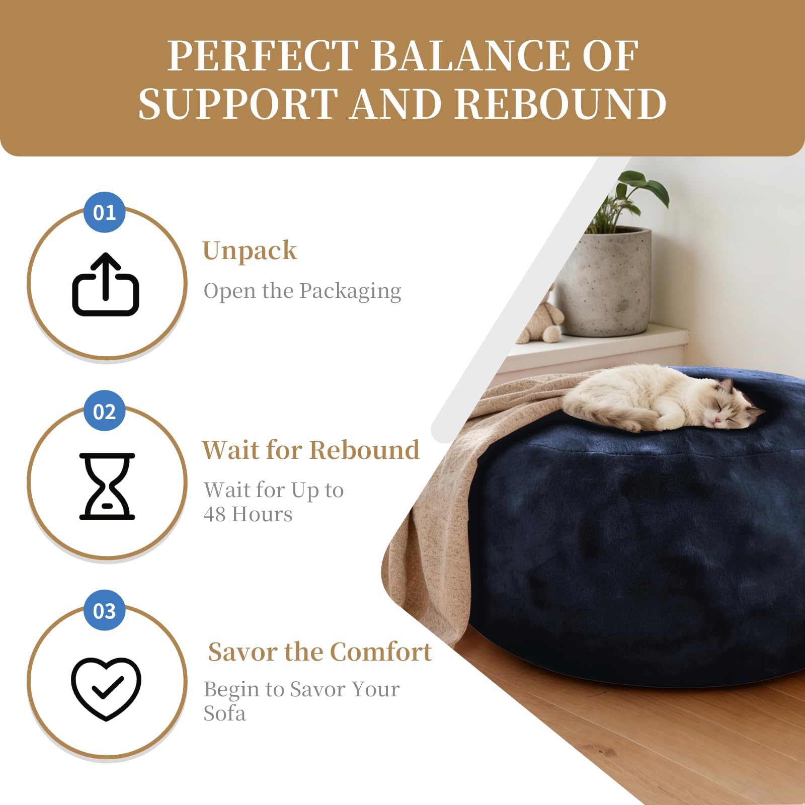 Big Beanbag Chairs for Adults ，6FT Bean Bag Chair with Filler Memory Foam Chair Super Soft Plush, Living Room Furniture, Suitable for bedrooms, Comfy Lounge Reading Chairs Birthday Gifts for Women Mom