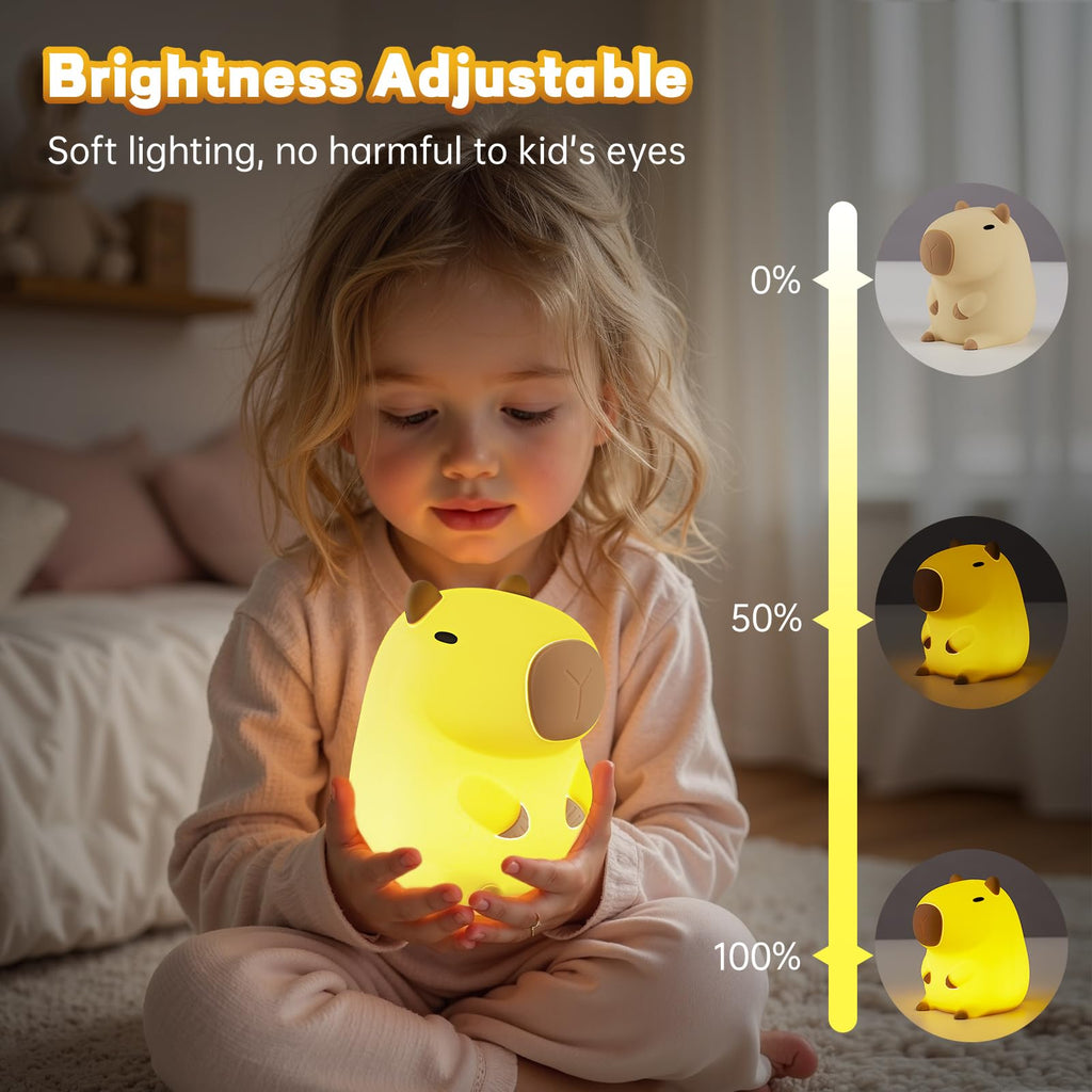 Axolotl Night Light for Kids, Cute Axolotl Lamp Silicone Baby Nursery Night Lamp, Dimmable Squishy Touch Bedside Lamps, Adorable Rechargeable Animal Lamps Gifts Kawaii Room Decor for Kids Girls Boys