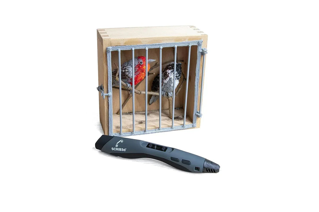 SCRIB3D Advanced 3D Printing Pen with 20 Feet of Filament, Stencil Book, and Project Guide - Unique Gift Market